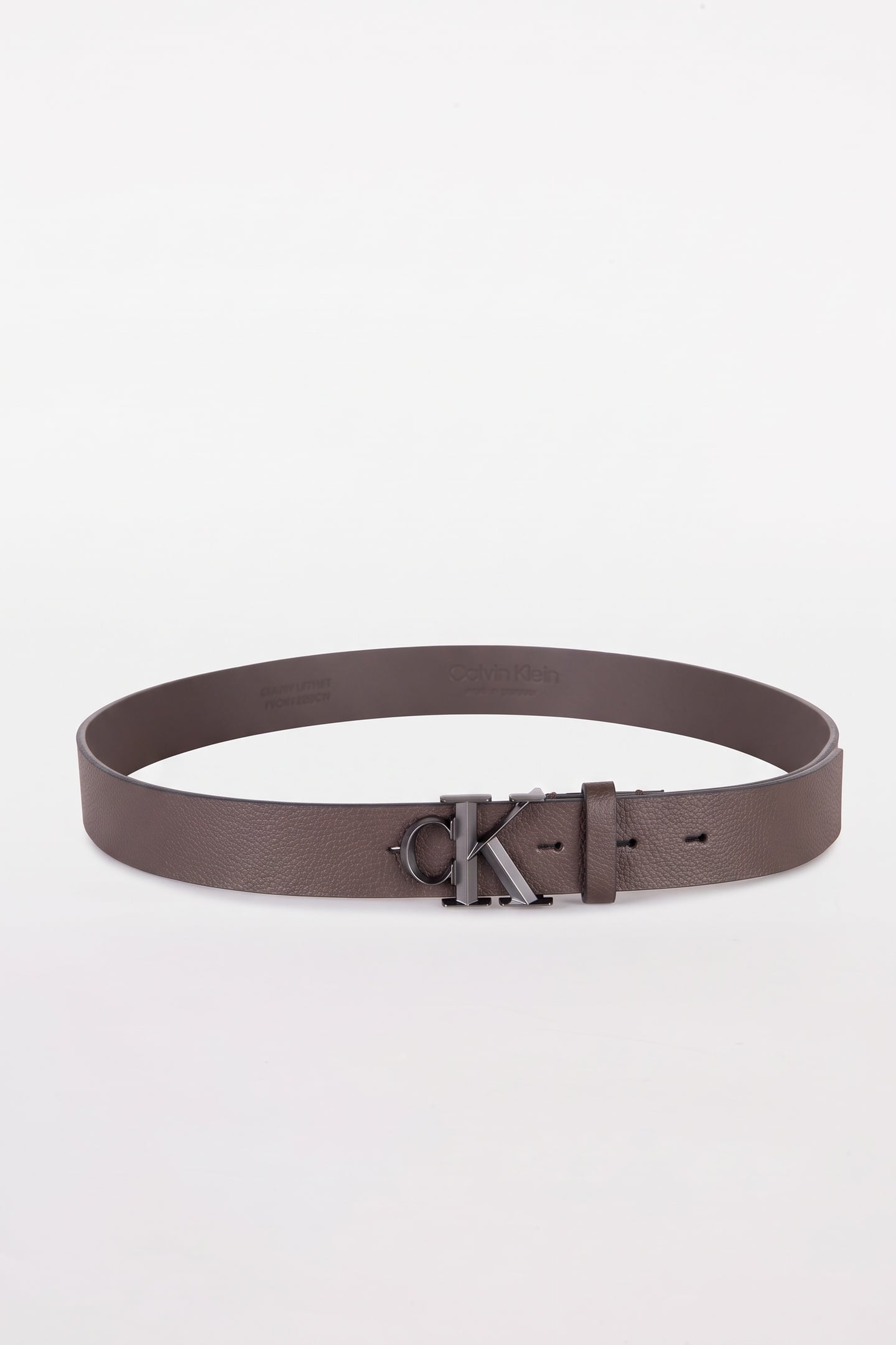 CK BUCKLE 32MM BELT CK DARK BROWN 4