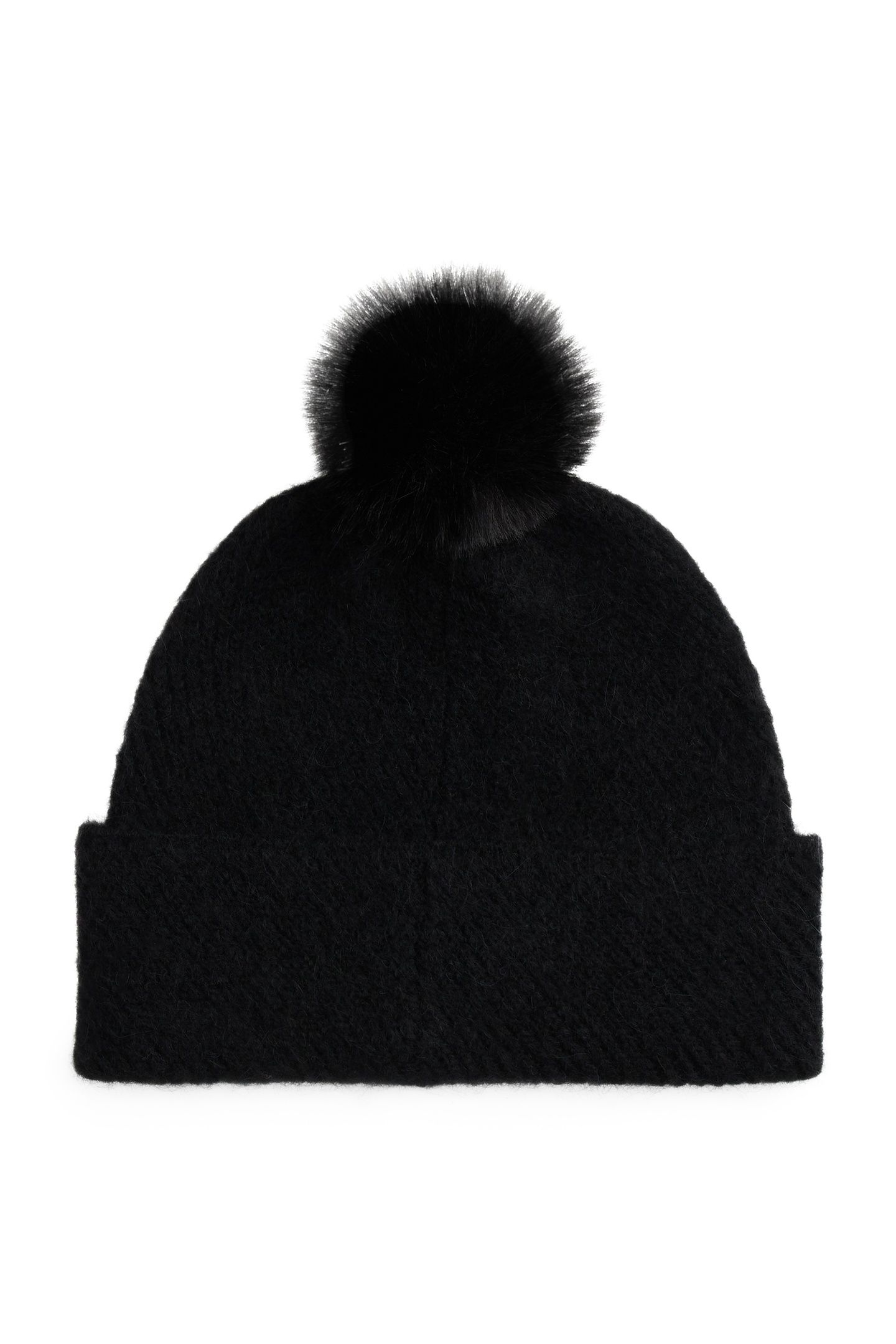 TH POM POM BEANIE BLACK 2