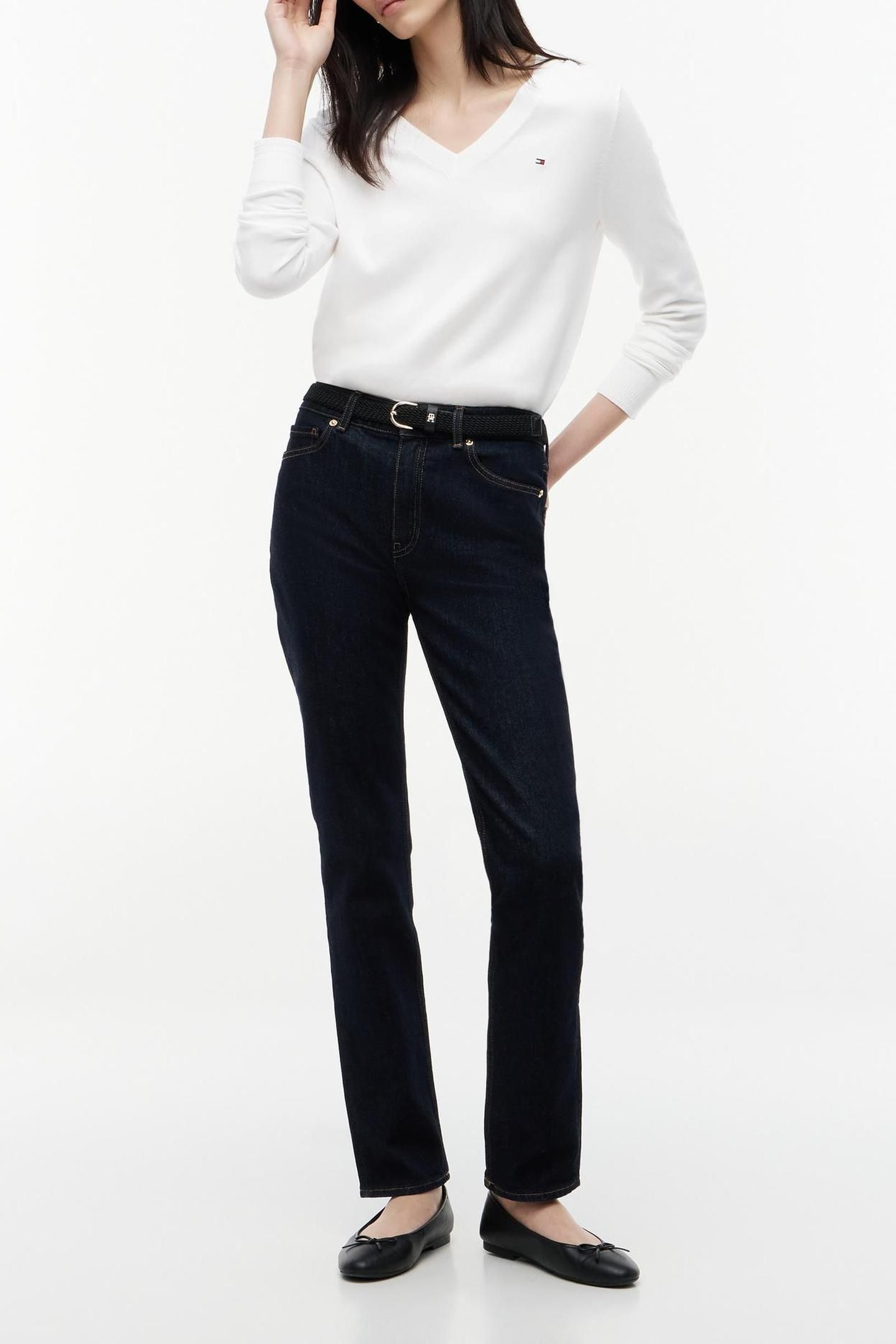 CO JERSEY STITCH V-NECK ECRU 2