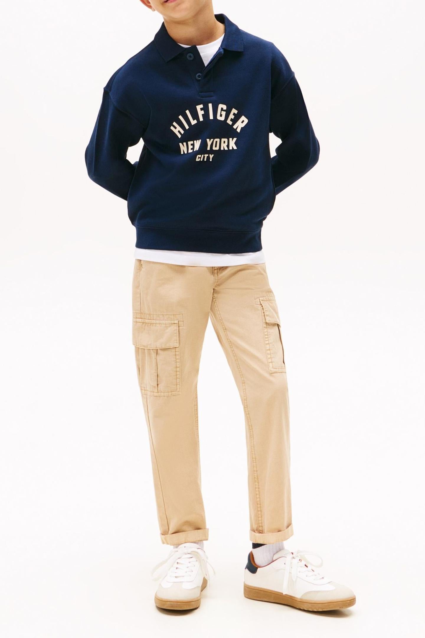 BOYS HILFIGER GRAPHIC SWEATER DARK NIGHT NAVY 3