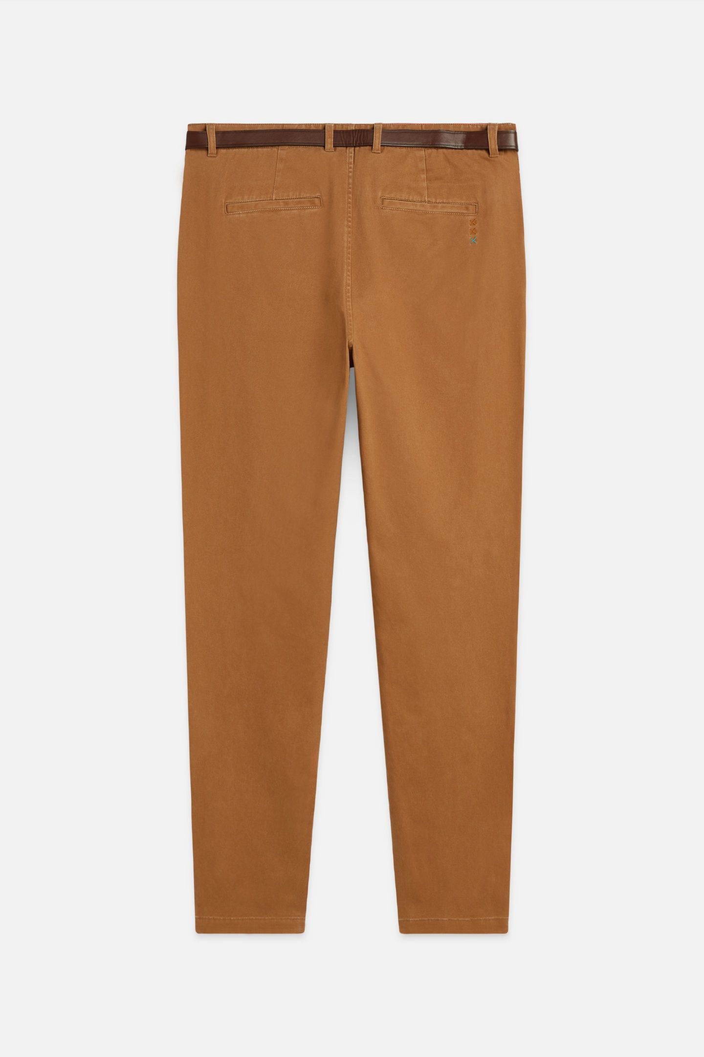 WARREN COTTON TWILL WASHED CHINO WITH BELT NUTHATCH 2