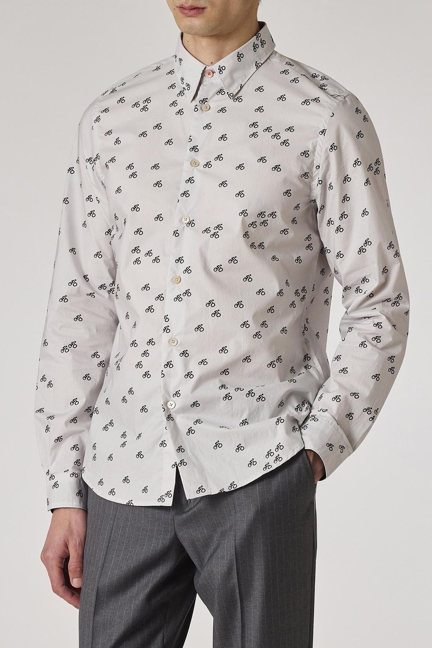 MENS LS TAILORED FIT SHIRT WHITE 1