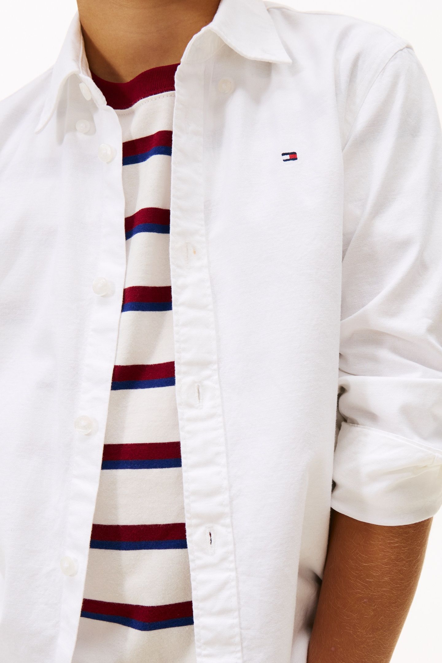 BOYS STRETCH OXFORD SHIRT WHITE 5