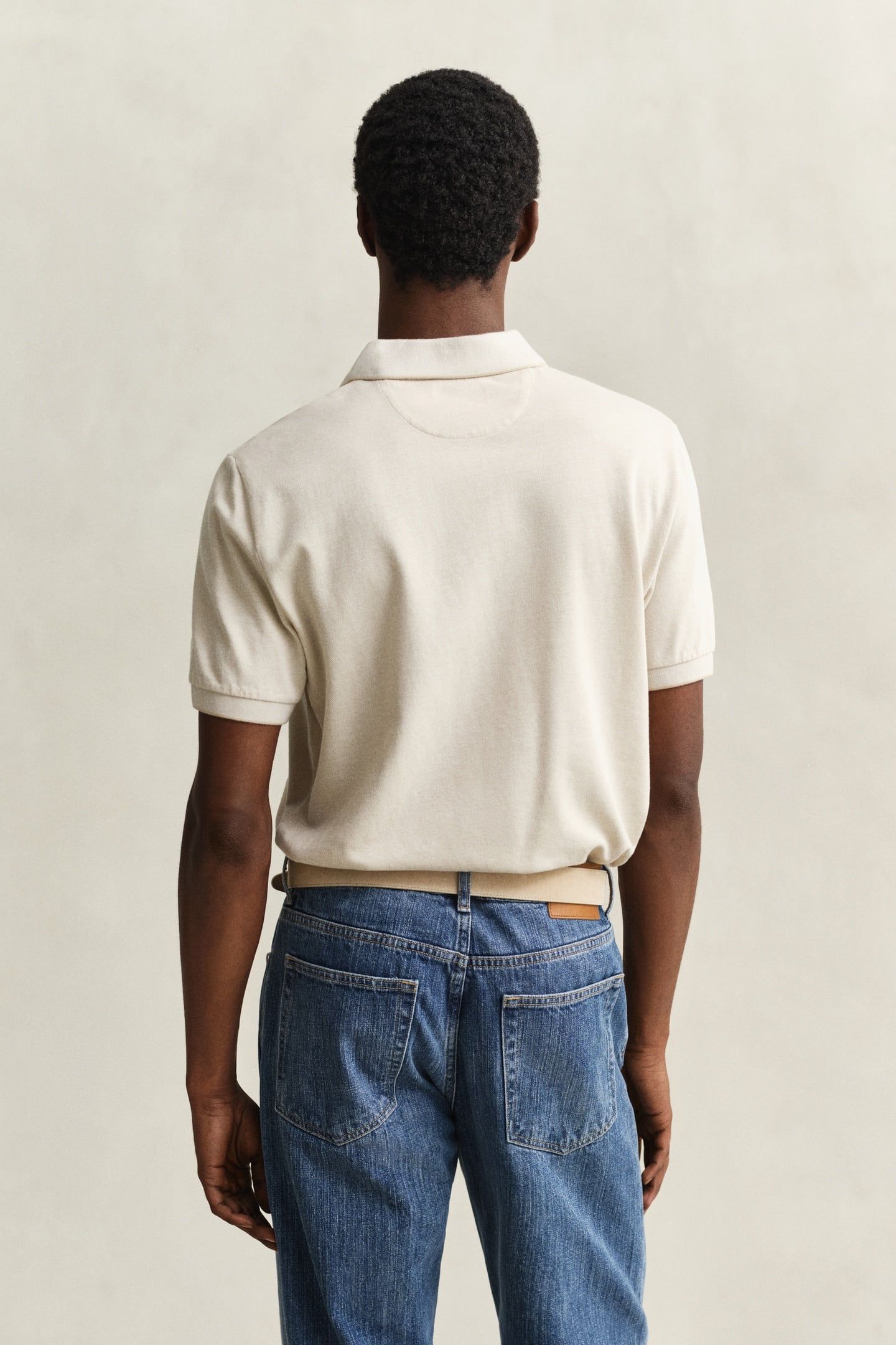 TWO-TONED POLO SHIRT OAT BEIGE 2