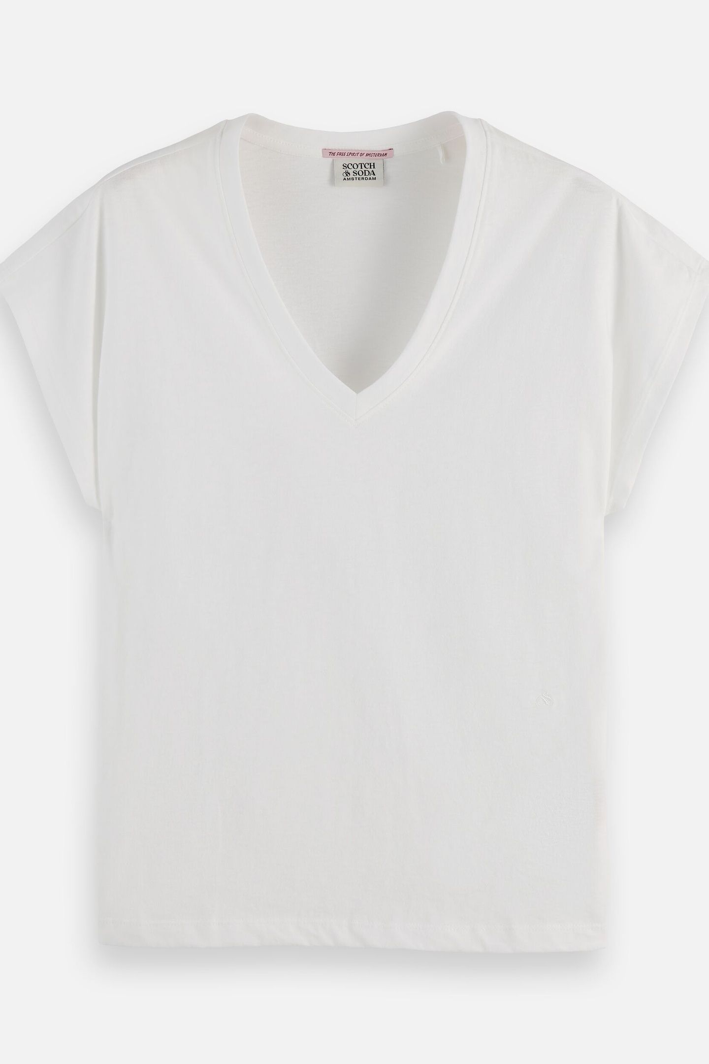 SLUB V-NECK T-SHIRT WHITE 4