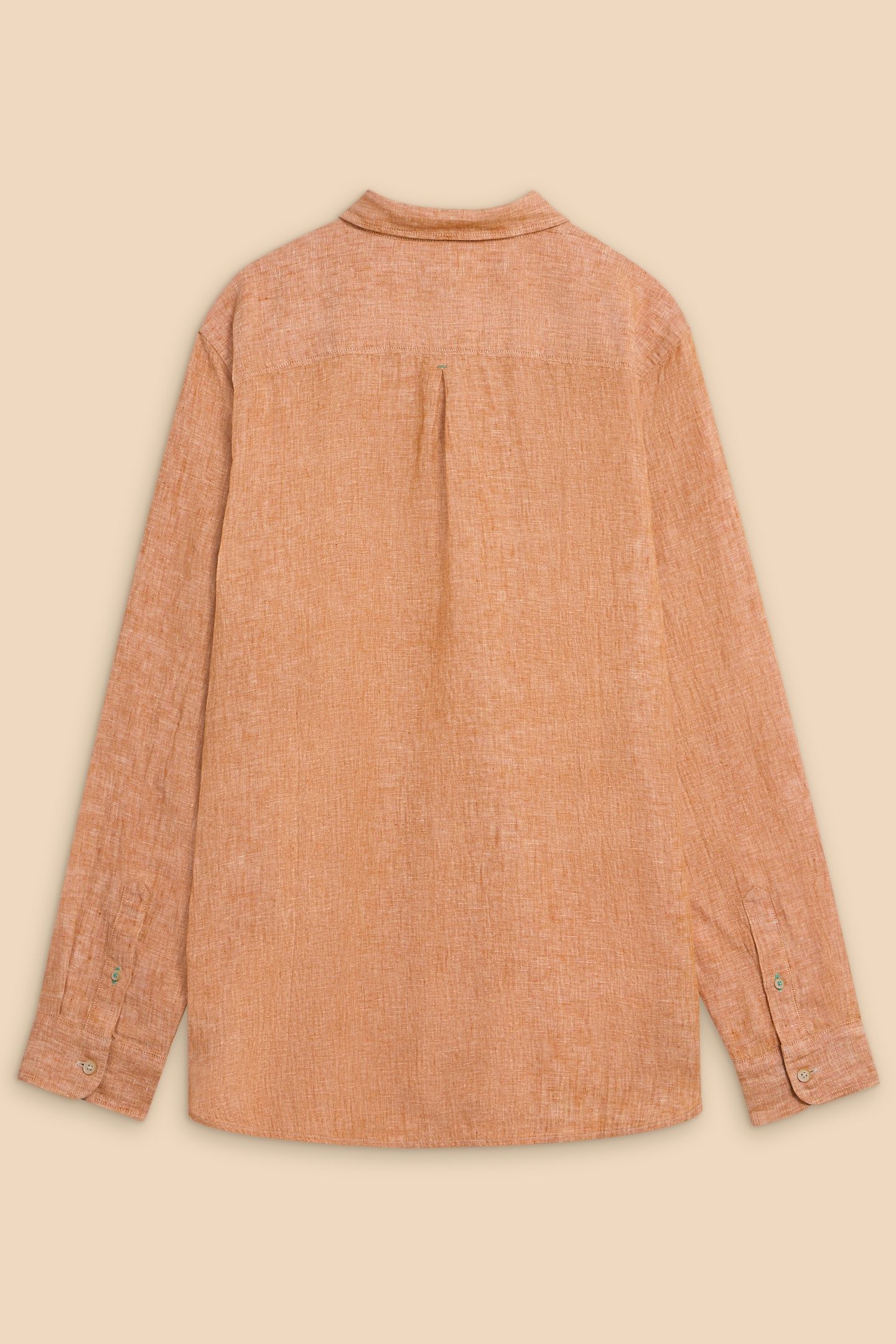 PEMBROKE LS LINEN SHIRT DARK ORANGE 3