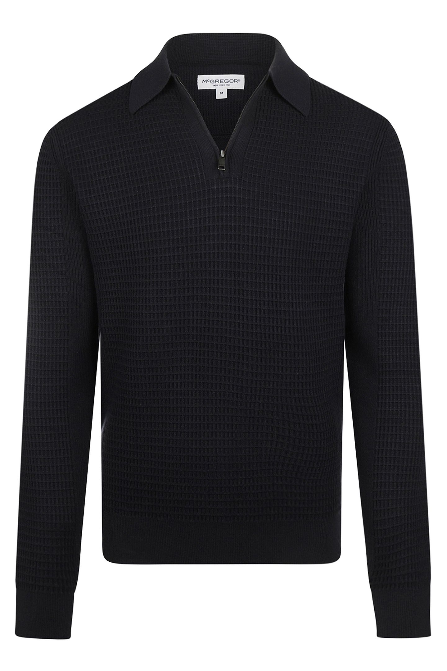 STRUCTURED POLO SWEATER NAVY 1