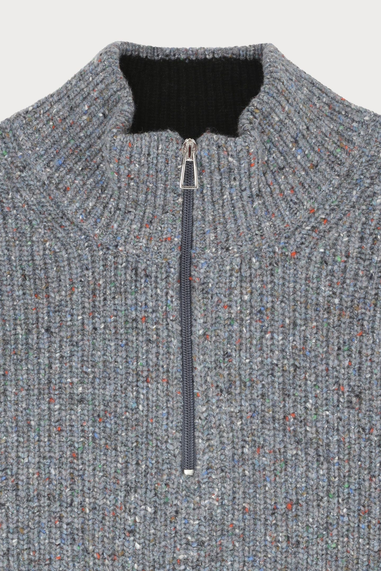 MENS SWEATER ZIP NECK BLUE 2