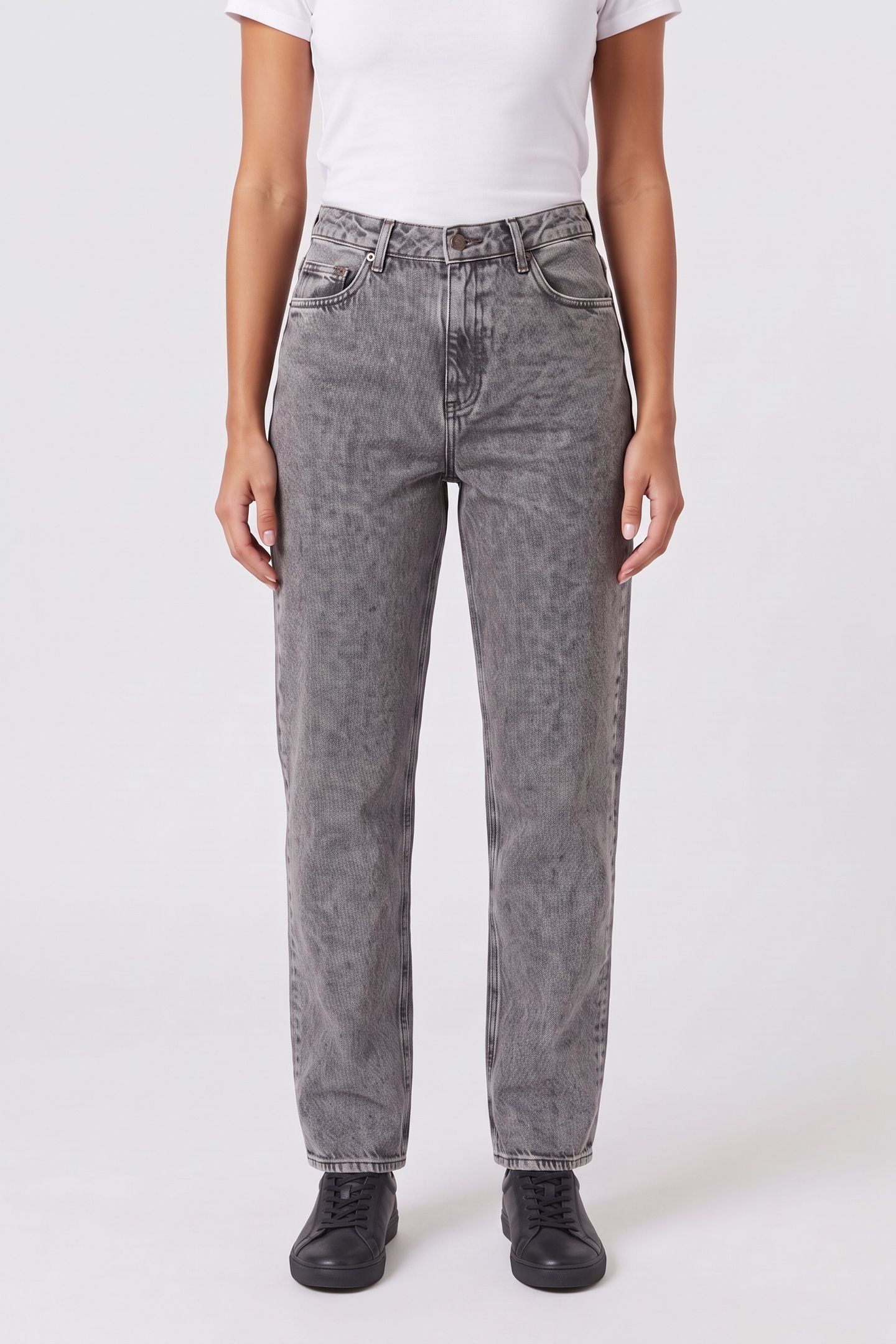 TIZANIE 5-POCKET TROUSERS GRIS POIVRE ET SEL 1