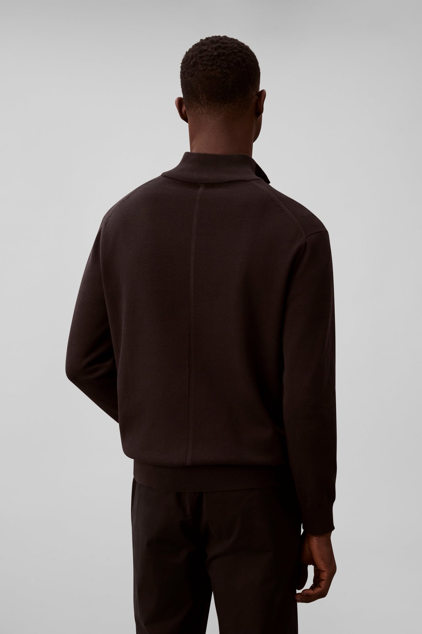 LS SUPIMA QUARTER ZIP SWEATER BLACK 7