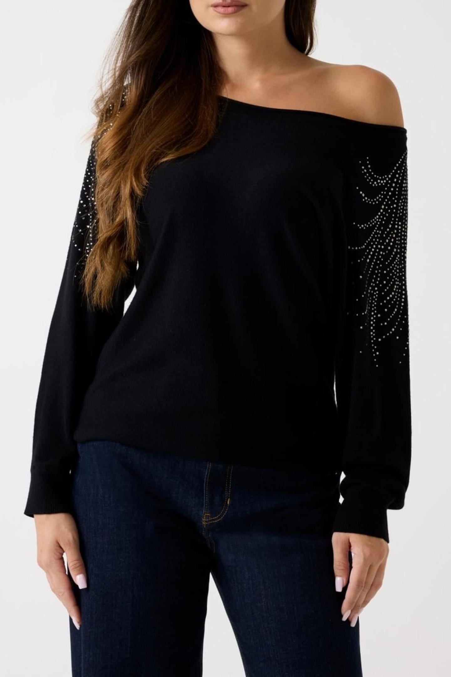 BAT SLEEVE LORETTA L JET BLACK A996 2