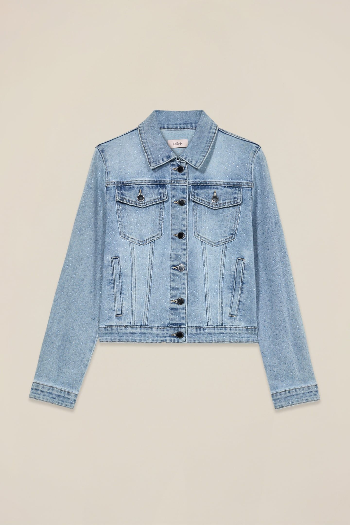 DENIM JACKET WITH MICRO CRYSTALS LIGHT BLUE 4