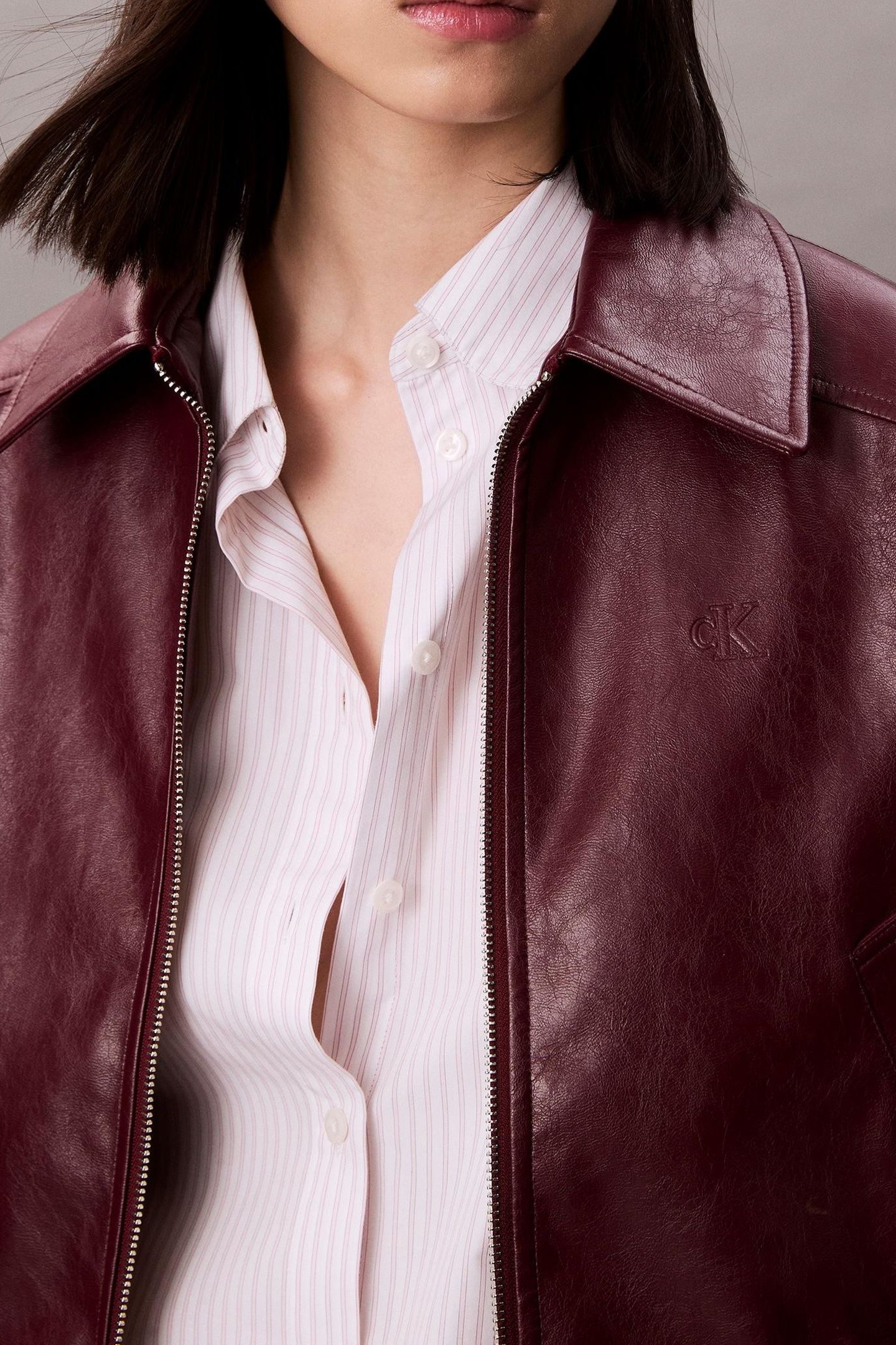 CROPPED CRINKLE JACKET DEEP ROUGE 5