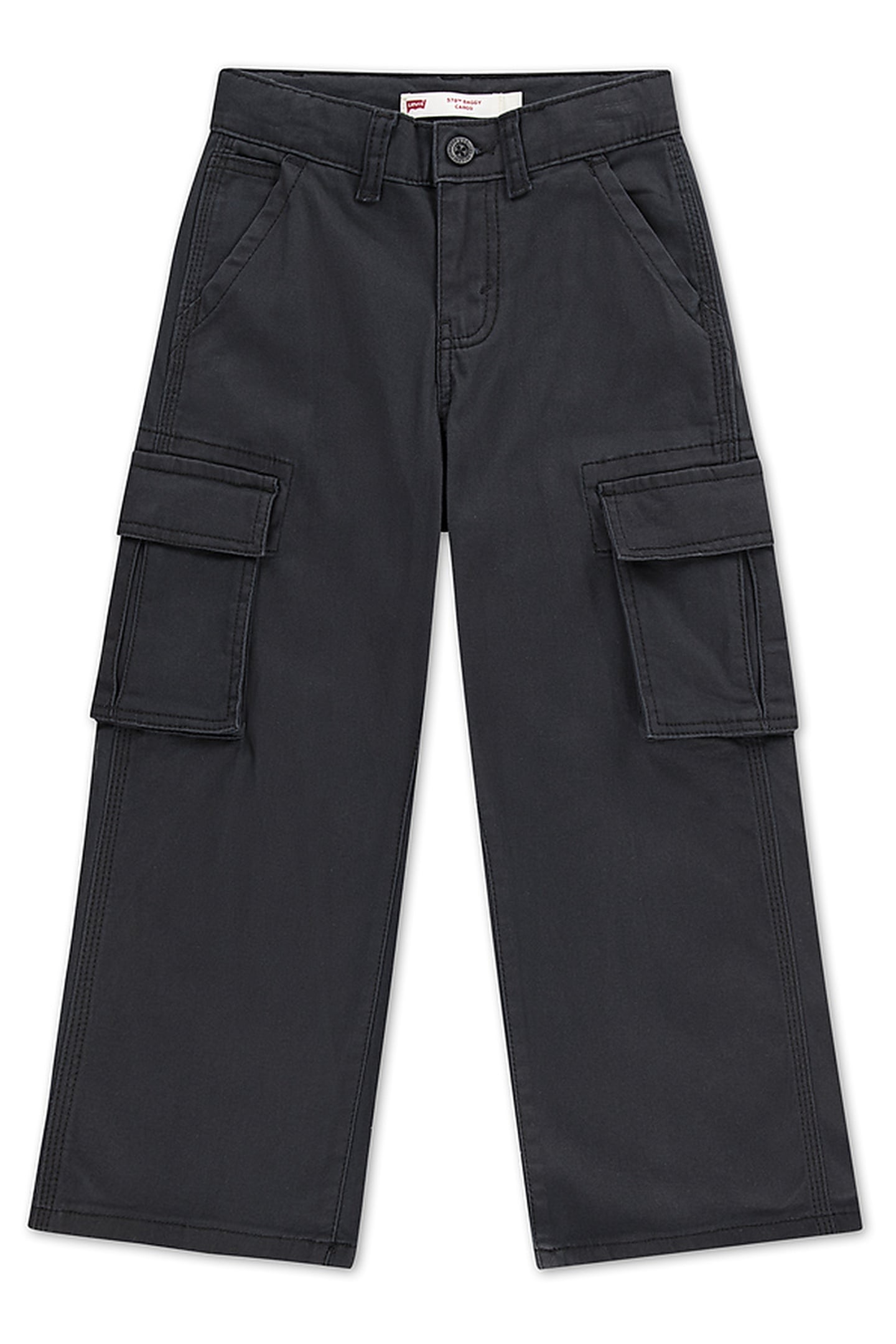 BOYS 578 BAGGY FIT CARGO PANTS JET BLACK 1