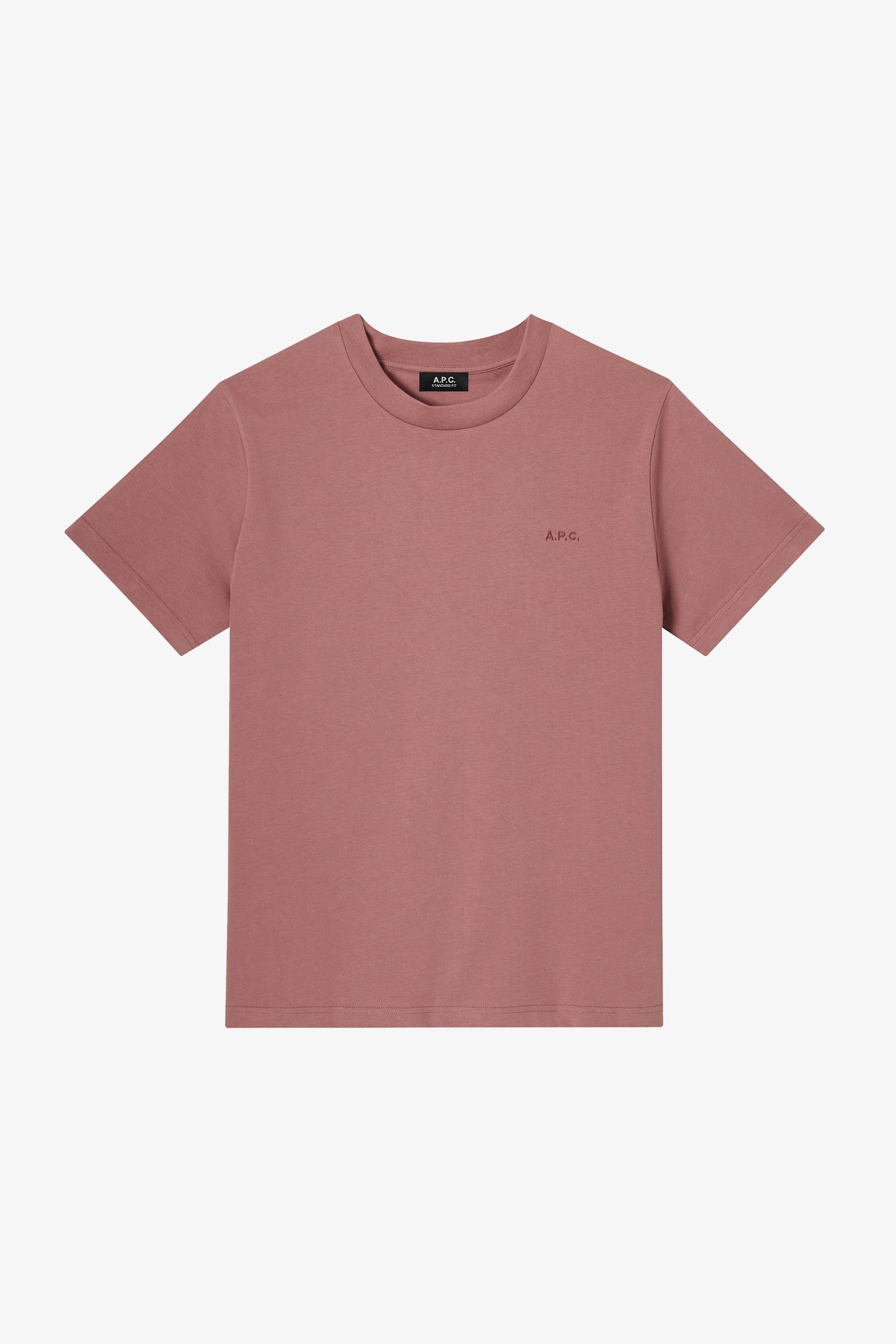 UNISEX T-SHIRT STANDARD EMBROIDERED OLD ROSE/DUSTY PINK 2