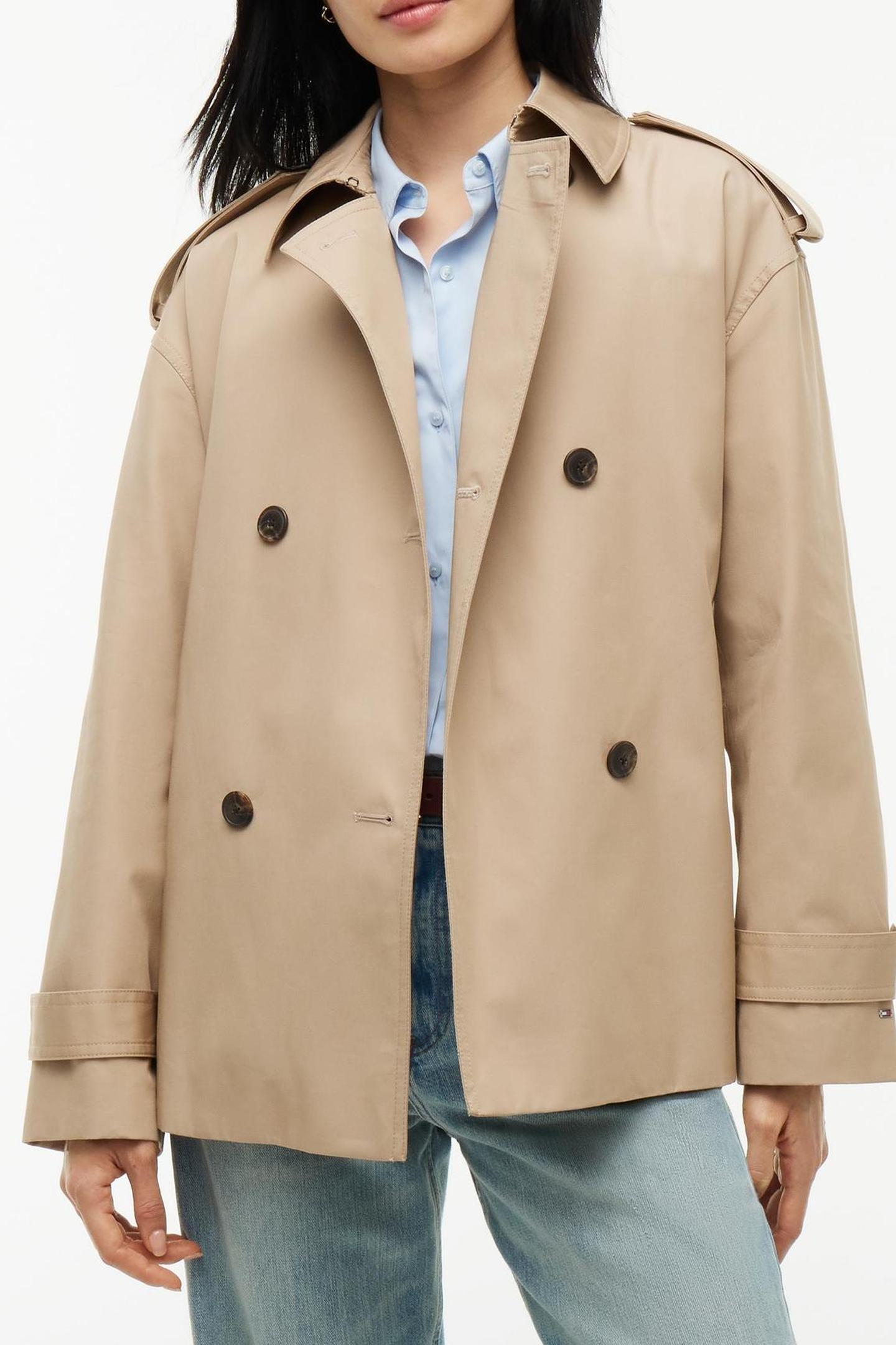 COTTON SHORT TRENCH BEIGE 1