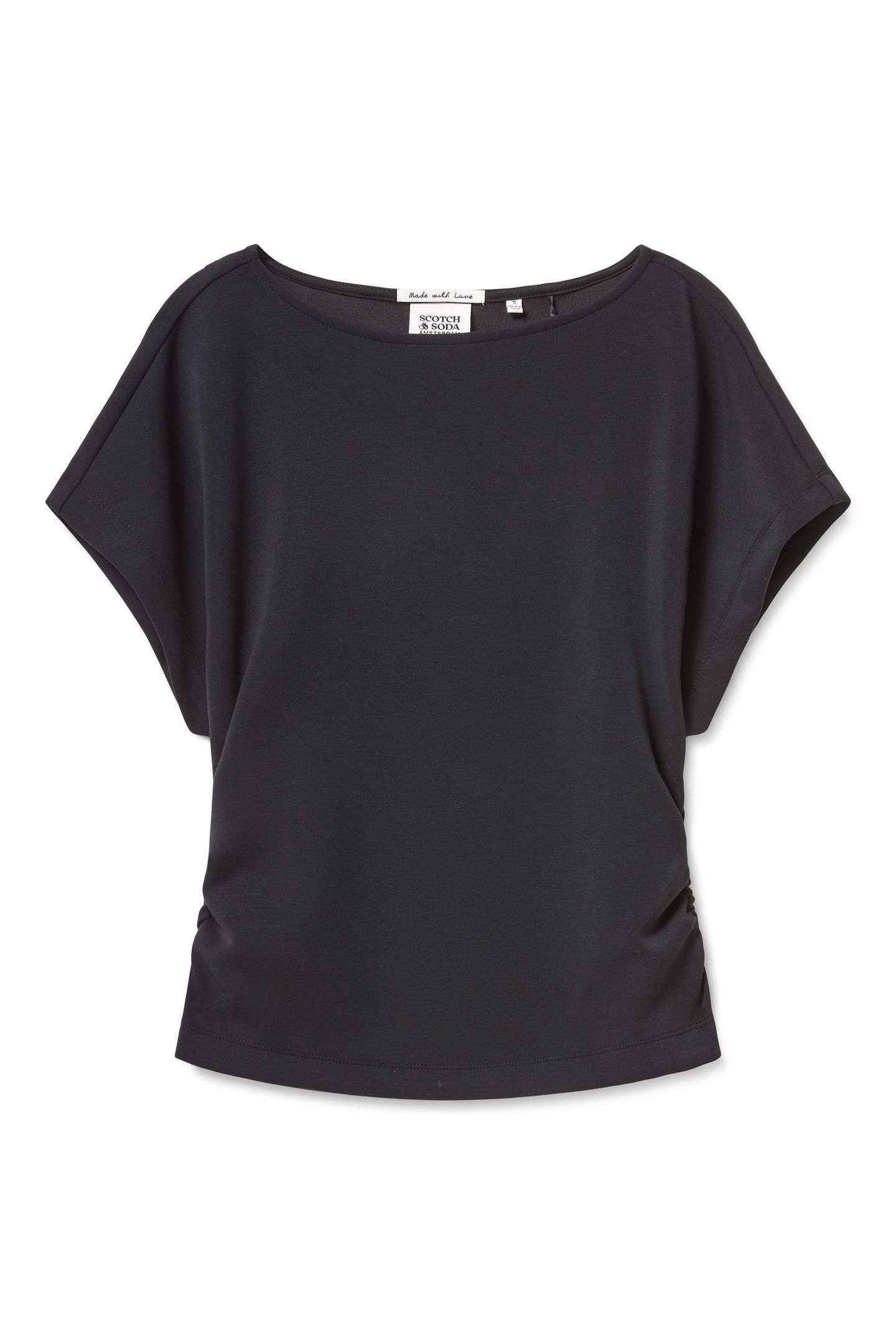 TEE WITH ROUCHED SIDE SEAM BLACK NIGHT 4