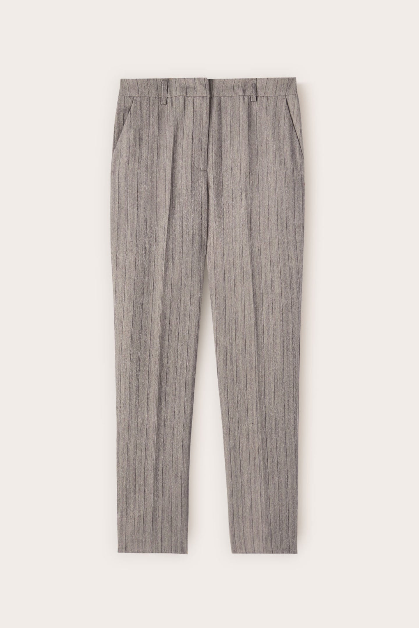 REGULAR PINSTRIPE TROUSERS GREY 4