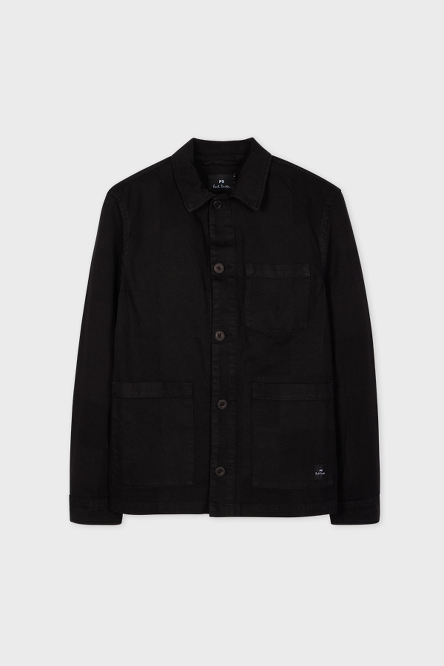 MENS CASUAL FIT SHIRT JACKET BLACK 2