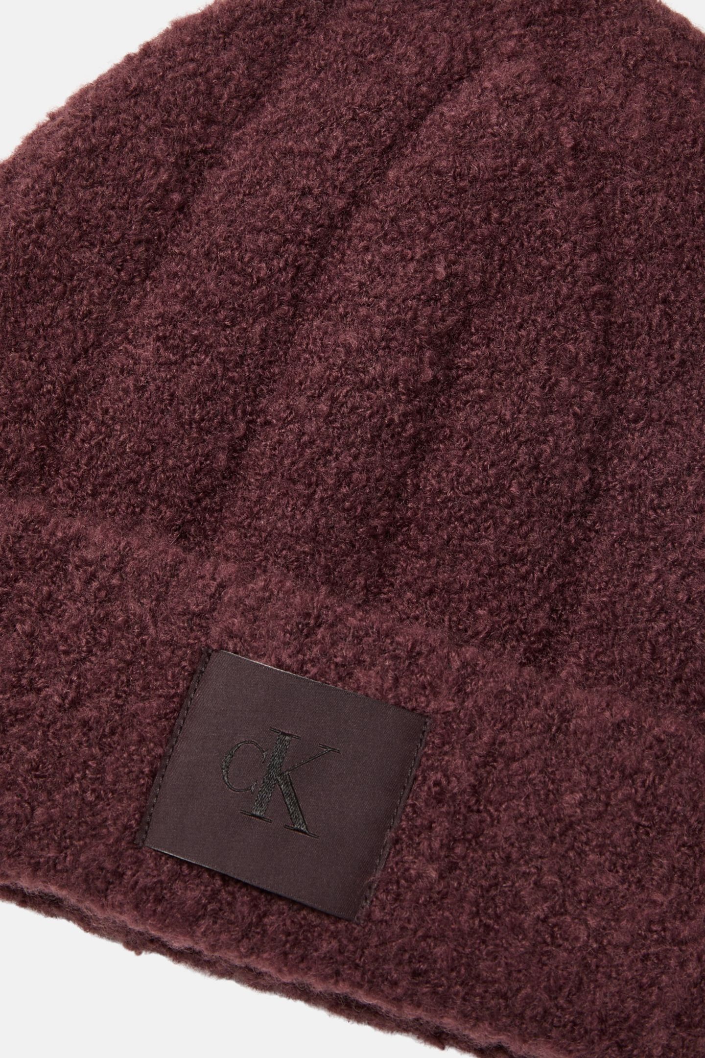 CK PATCH BOUCLE BEANIE FUDGE 4