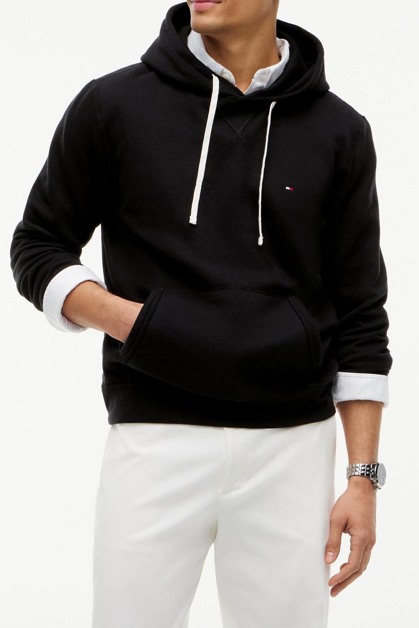 ESSENTIAL FLEECE HOODIE BLACK 7
