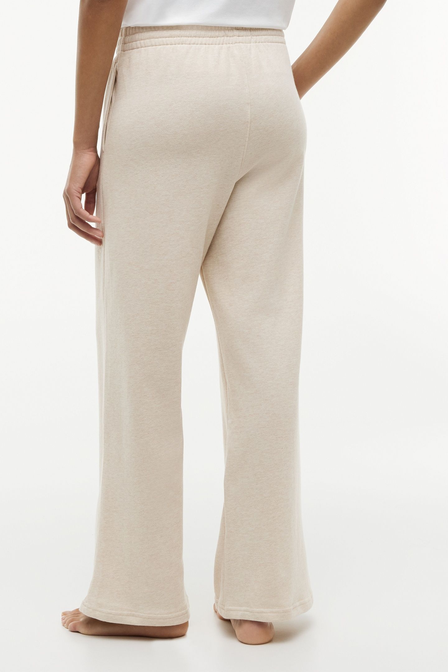 WIDE LEG PANTS HEATHERED OAT 3