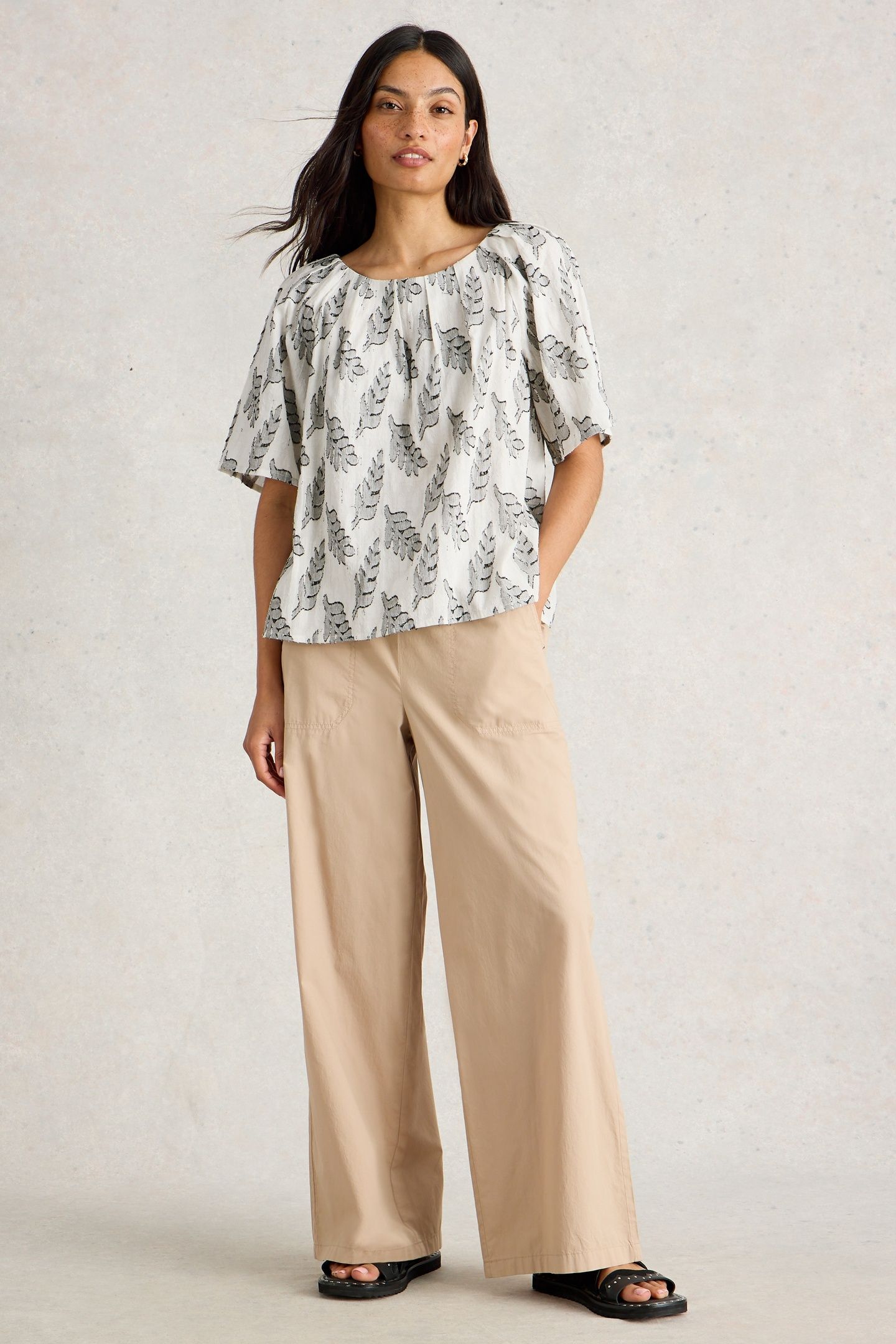 SPRUCE JAQUARD TOP WHITE MULTI 2