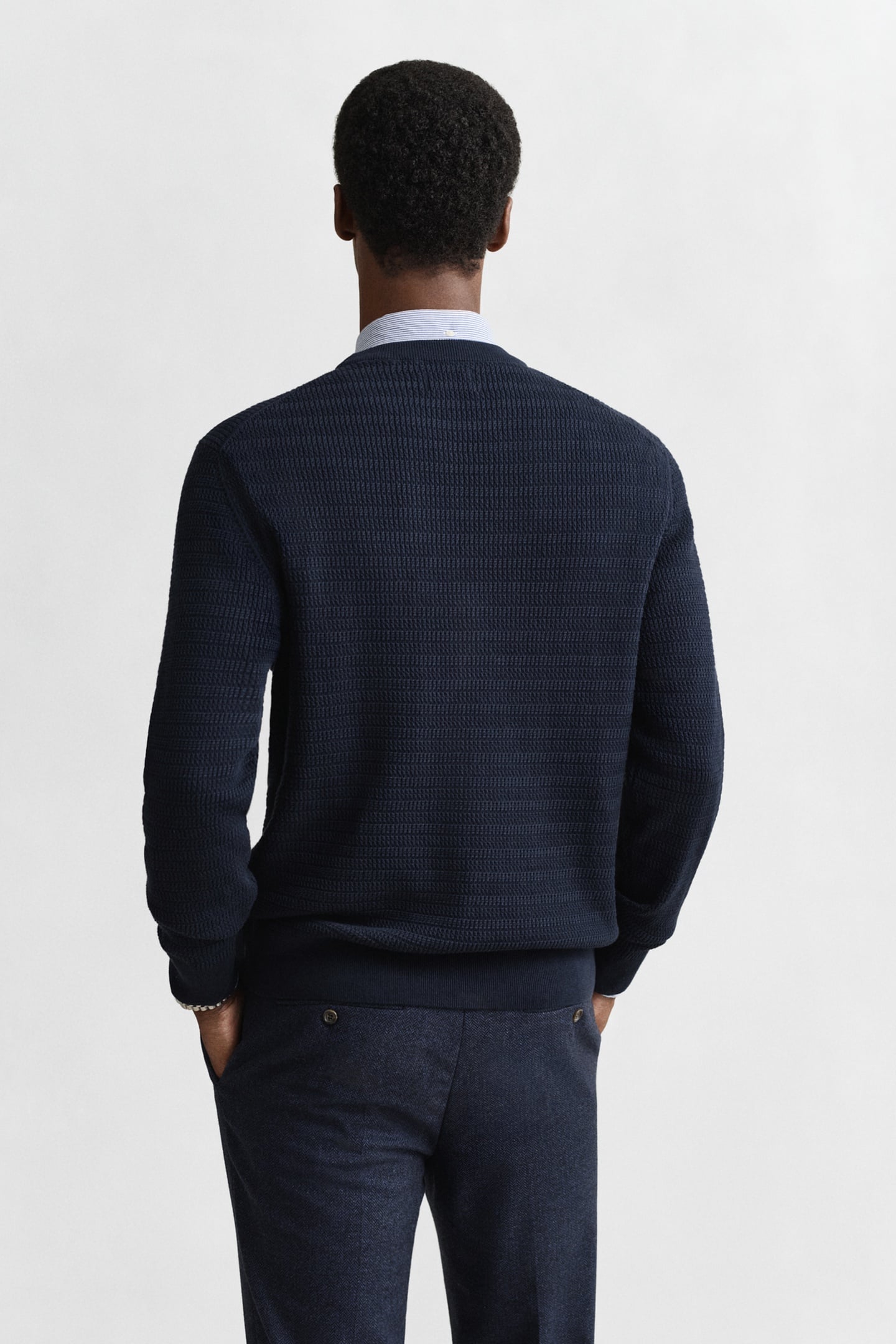 MINI CABLE C-NECK EVENING BLUE 3