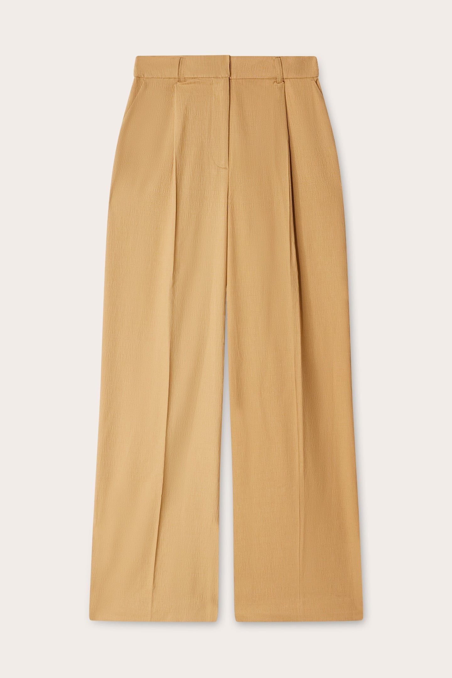 FLUID WIDE-LEG PLEATED TROUSERS BEIGE 4
