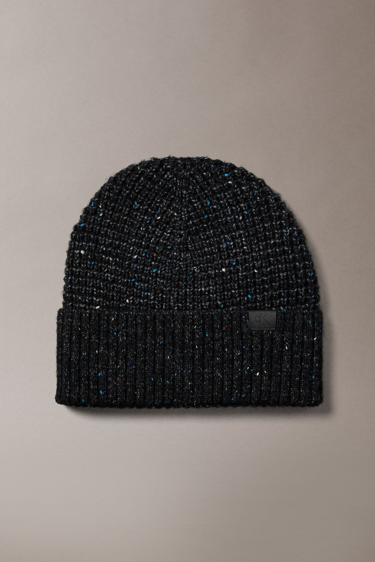 TWEED WOOL BLEND BEANIE BLACK 1