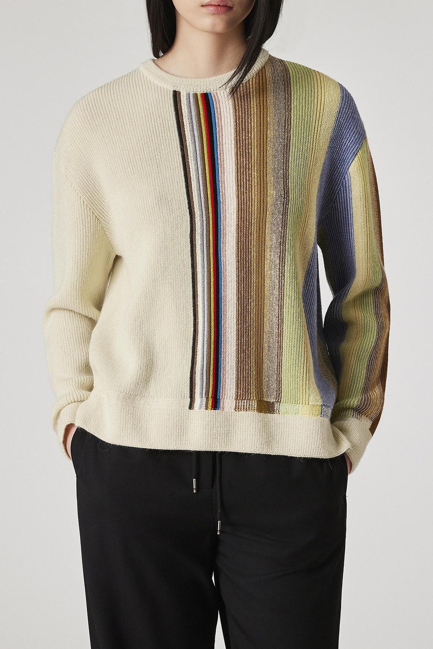 WOMENS KNITTED SWEATER CREW NECK MULTI COLOURED 1