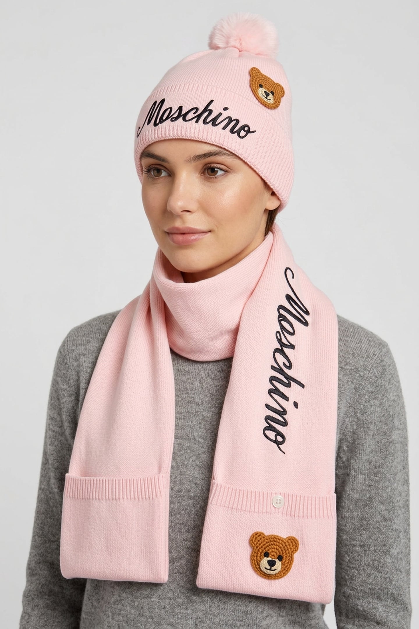 BERRETTO + SCIARPA PINK 1