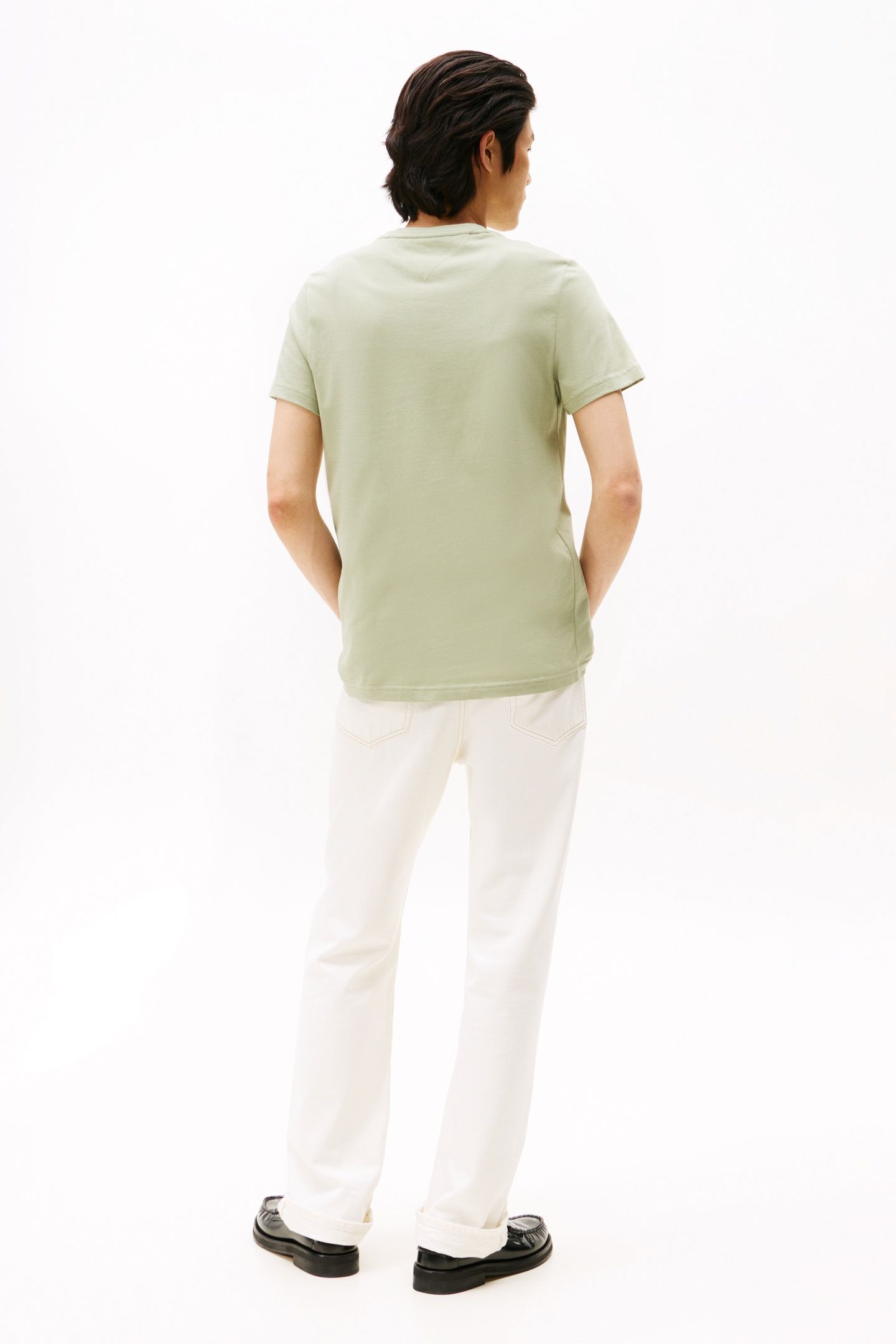 TOMMY LOGO TEE EARTH SAGE 2