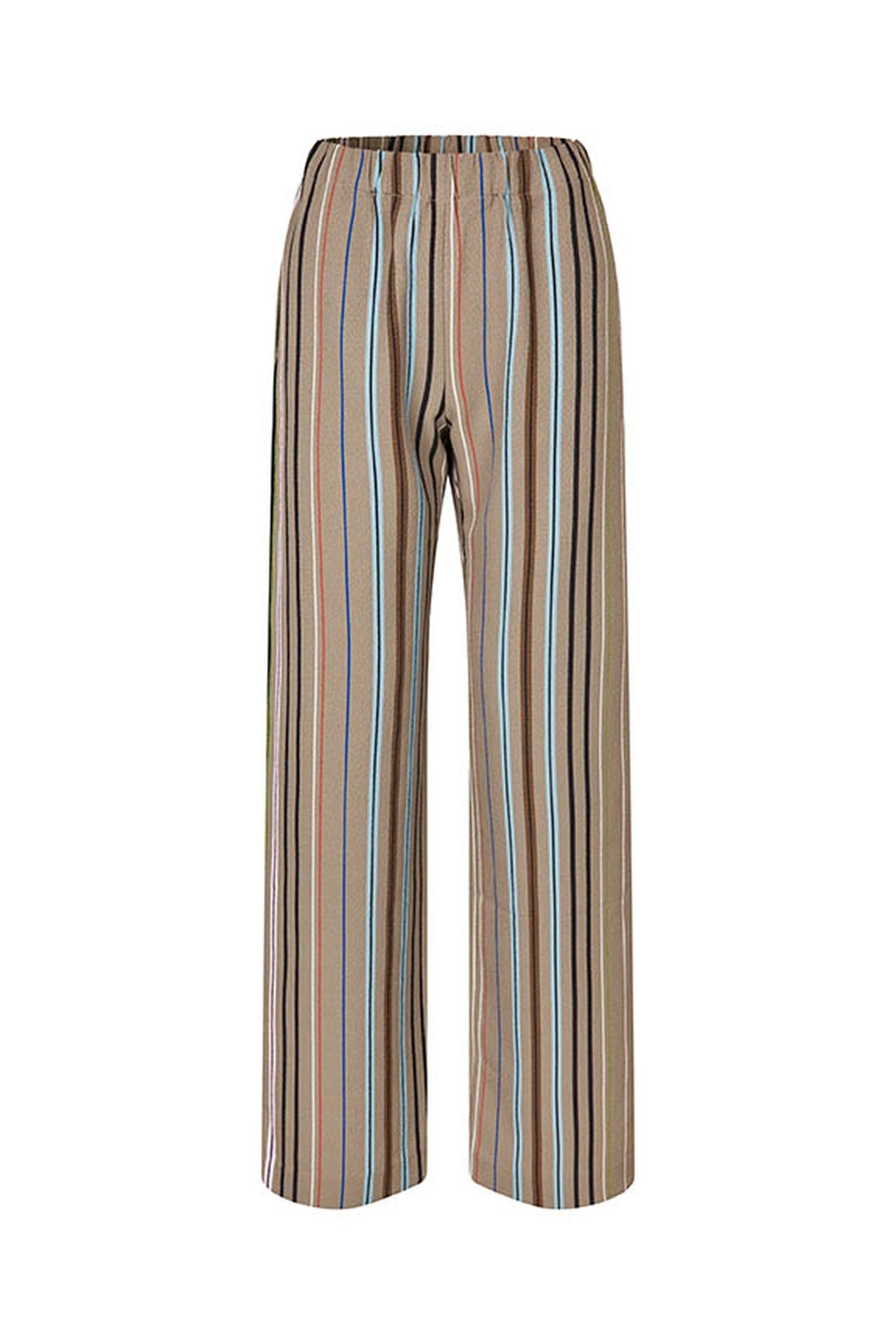ELASTICATED LONG PANTS MULTI STRIPE 3