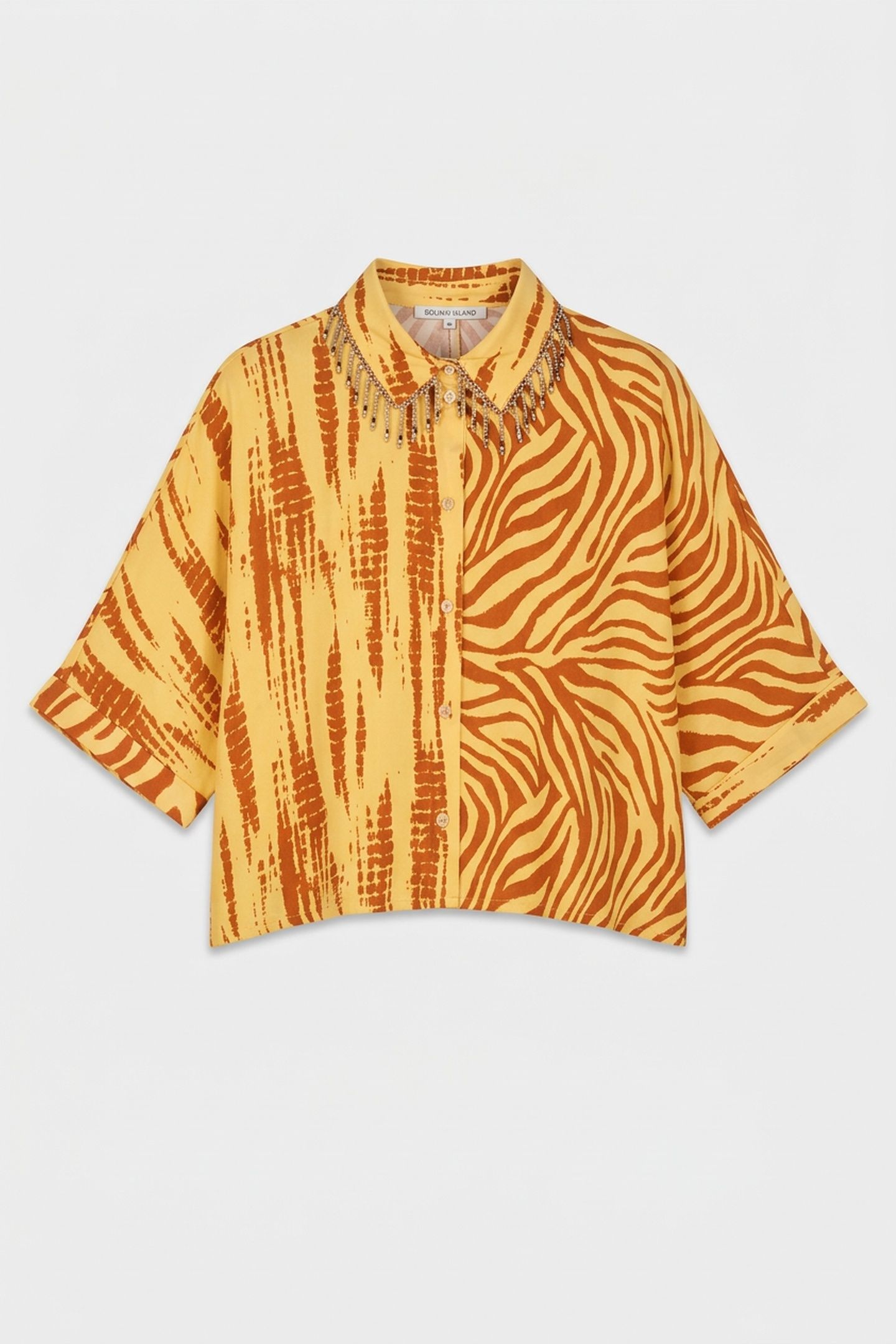 ESCONDIDA SUNSET TOP ORANGE ZEBRA PRINT 5