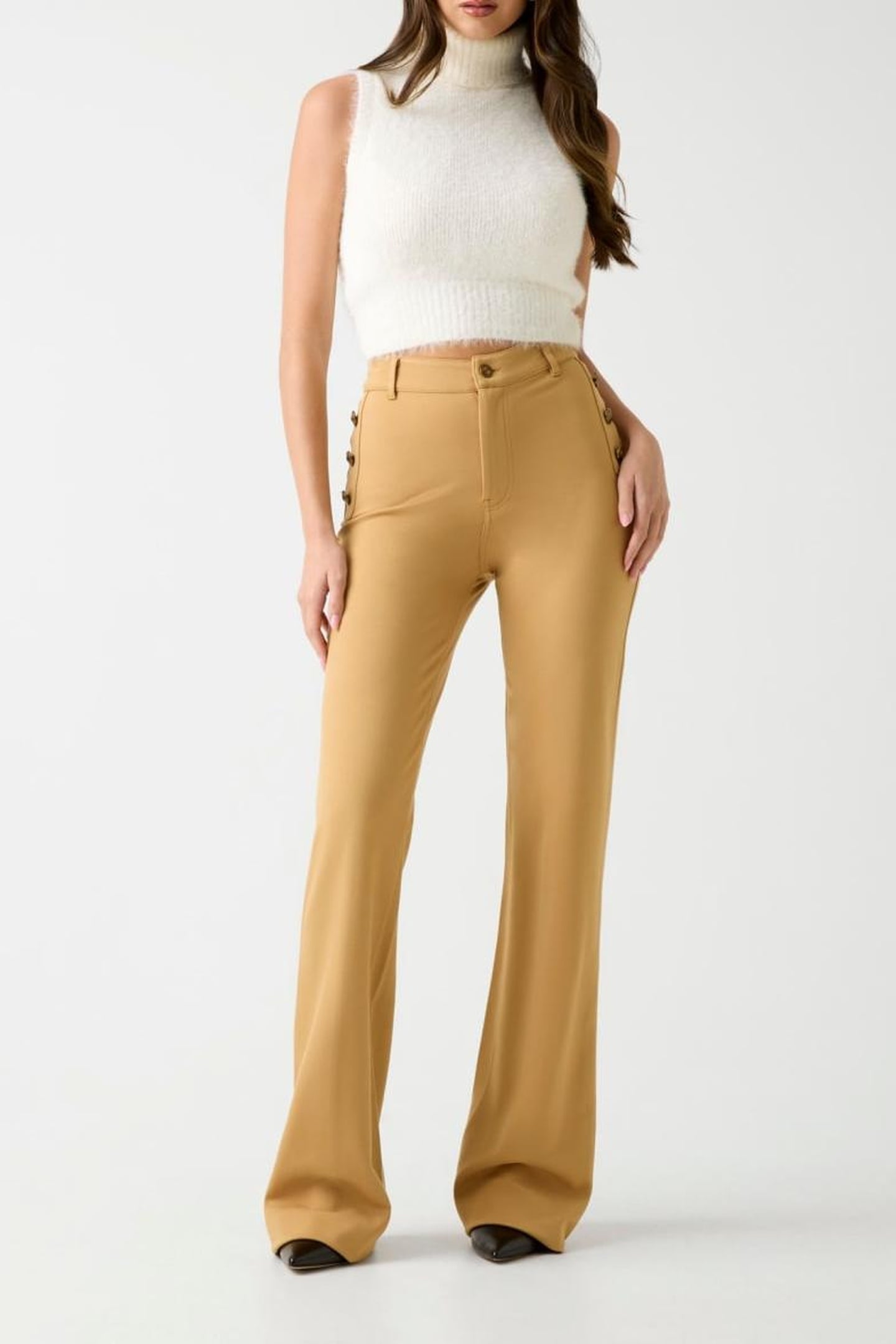 CHRISSY FLARE PANTS KHAKI TAN 3