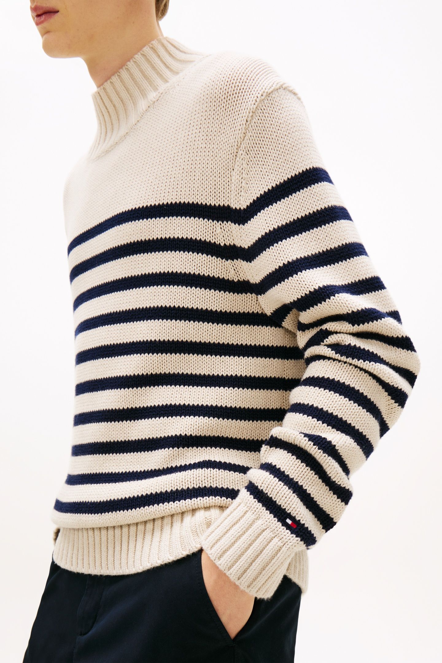 BRETON COTTON STRIPE OATMILK HEATHER/DESERT SKY 5