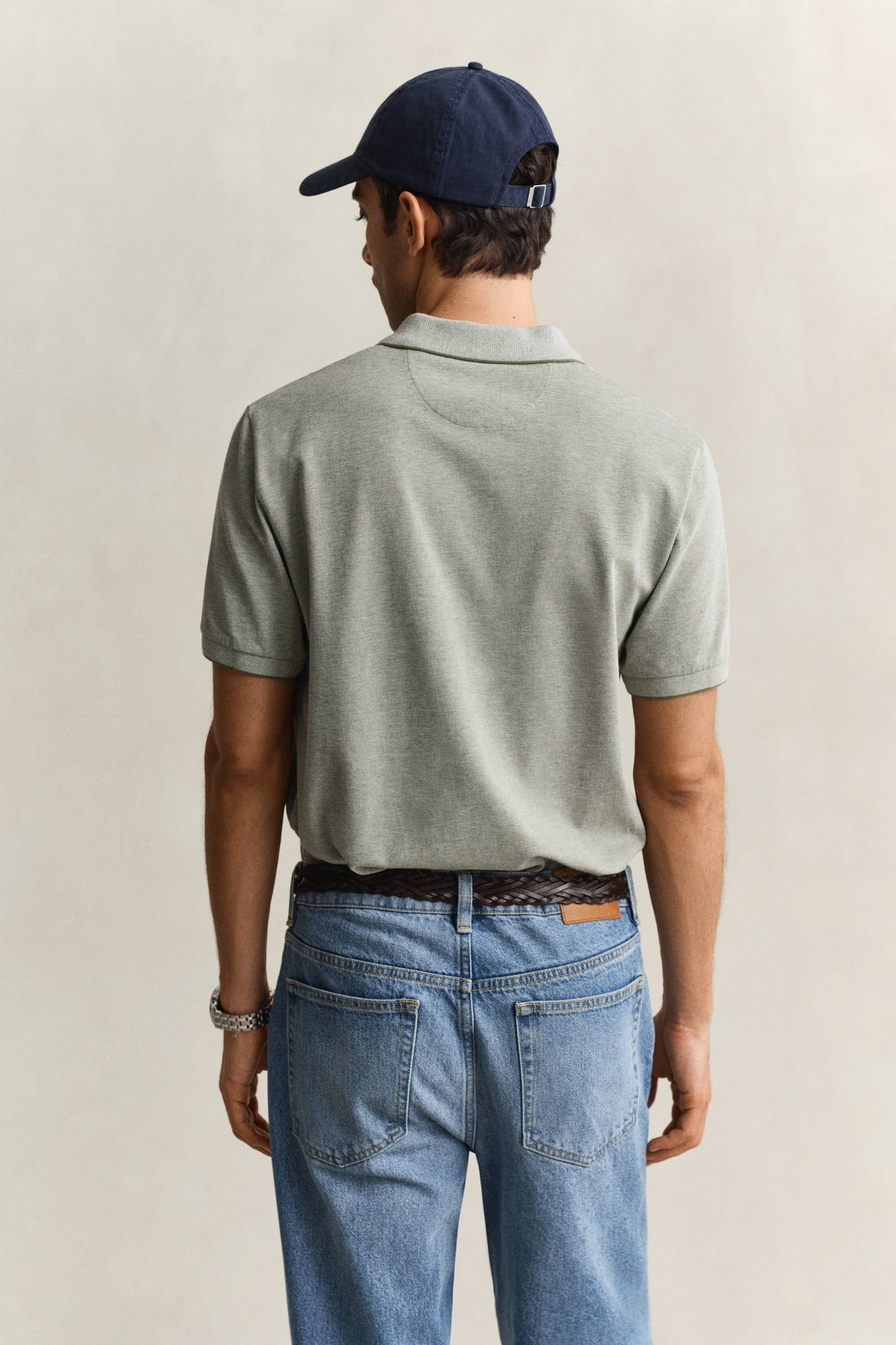 TWO-TONED POLO SHIRT DRY HERB GREEN 2