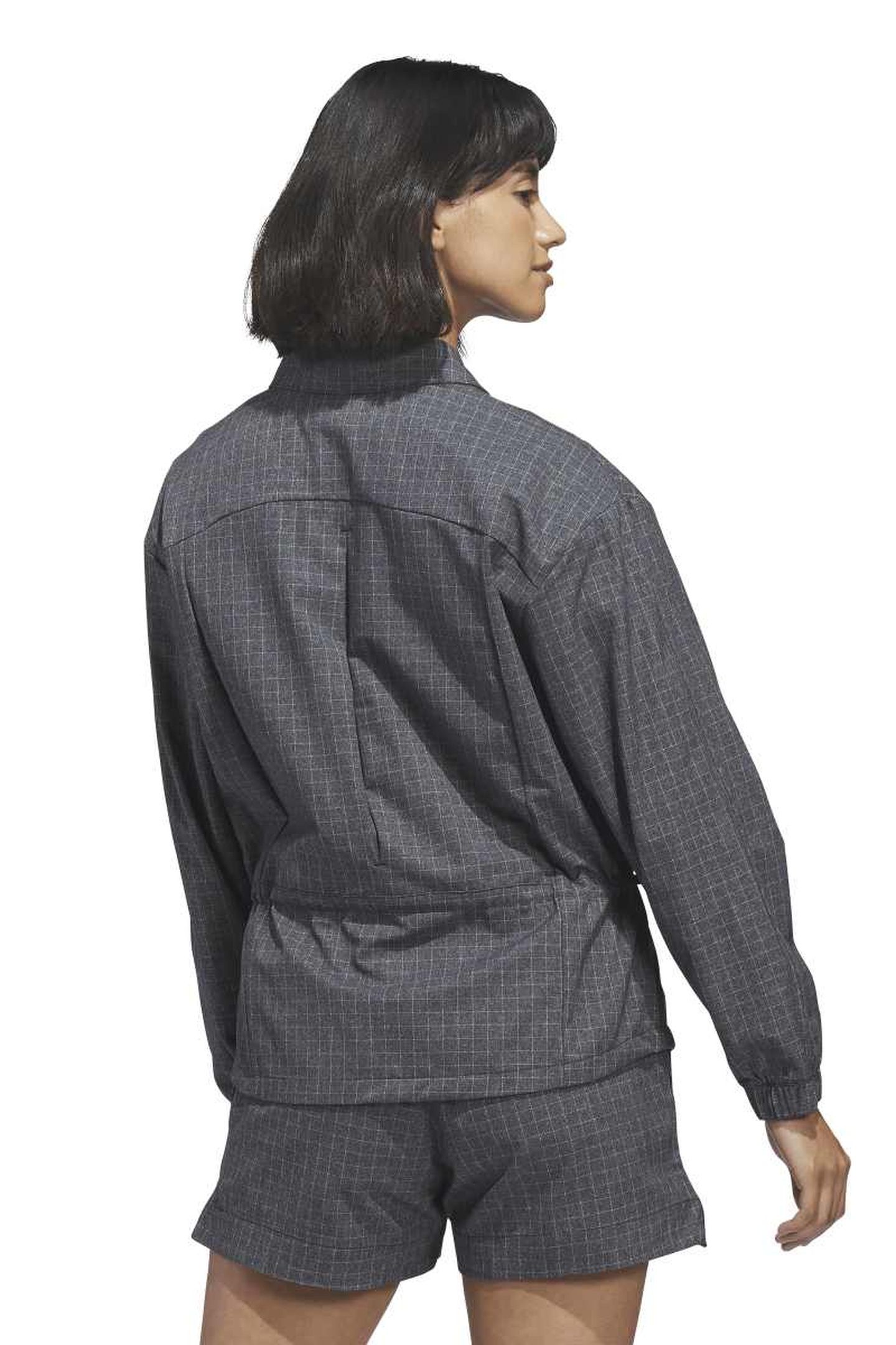 ULTIMATE365+ PEPLUM GRID JACKET BLACK 2