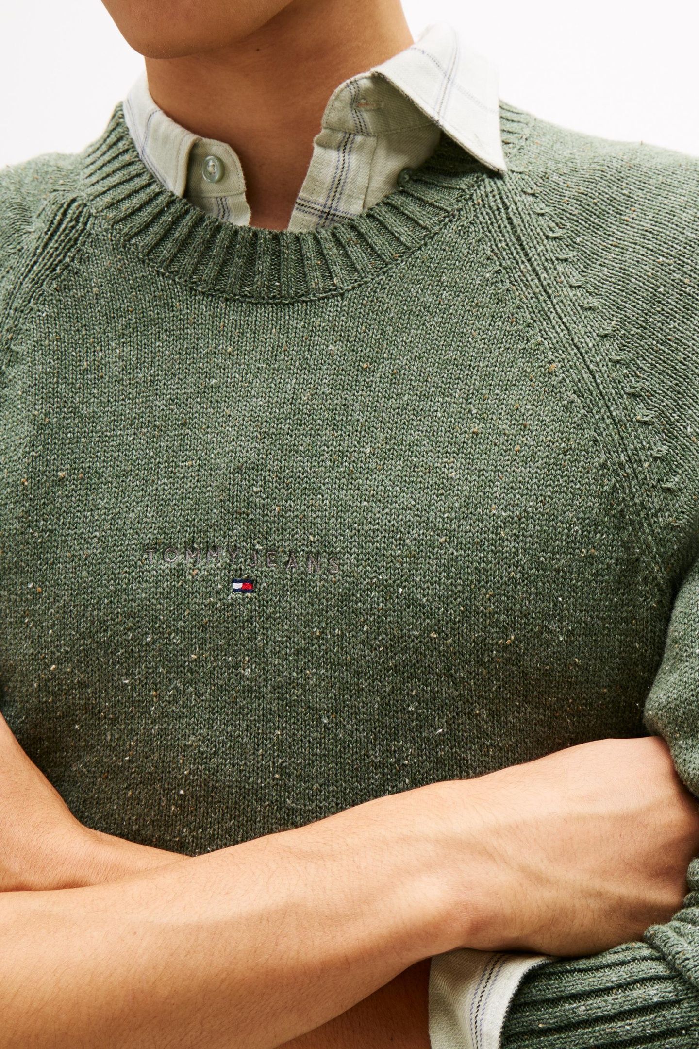 TJM SLIM LINEAR RAGLAN PEWTER GREEN 5