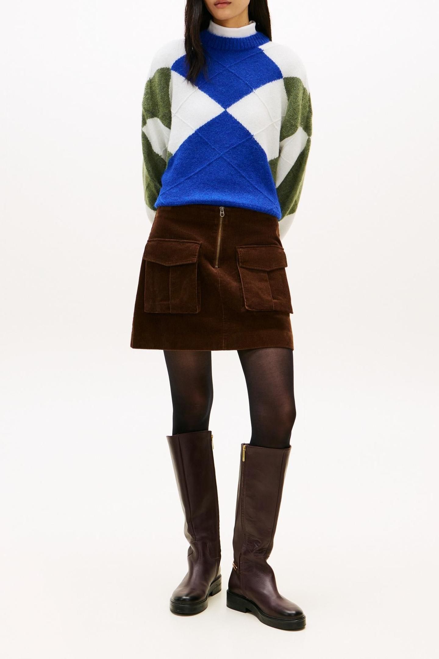 ALPACA BLEND ARGYLE ARGYLE COBALT/DEEP EVERGREEN 2