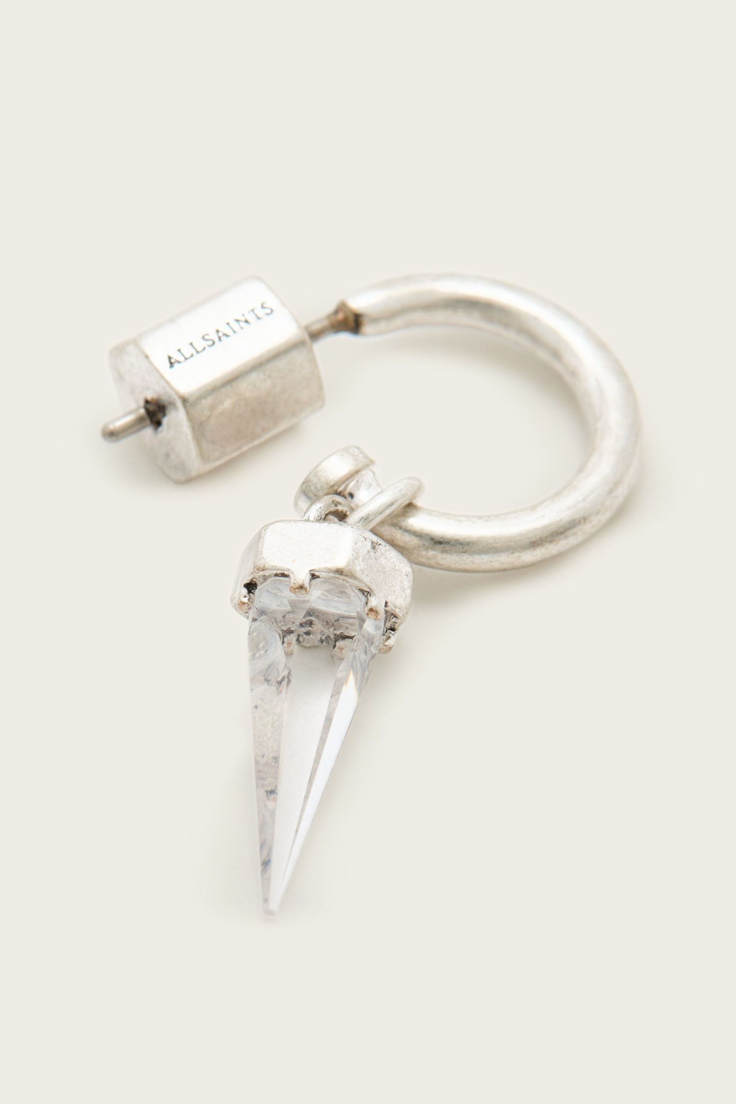 LAIO SPIKE EARRINGS WARM SILVER/CLEAR 2