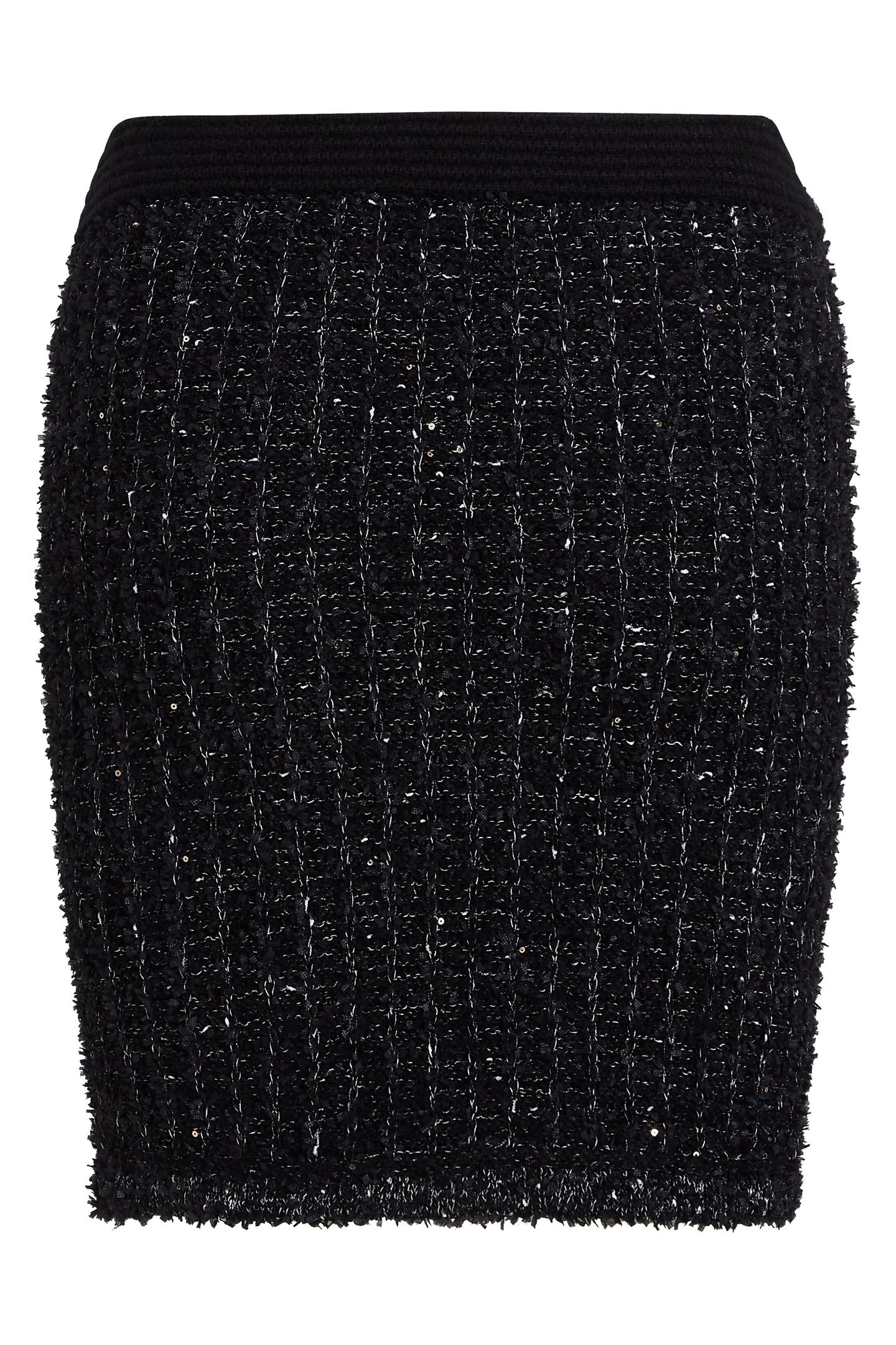 BOUCLE KNIT SKIRT BLACK 5