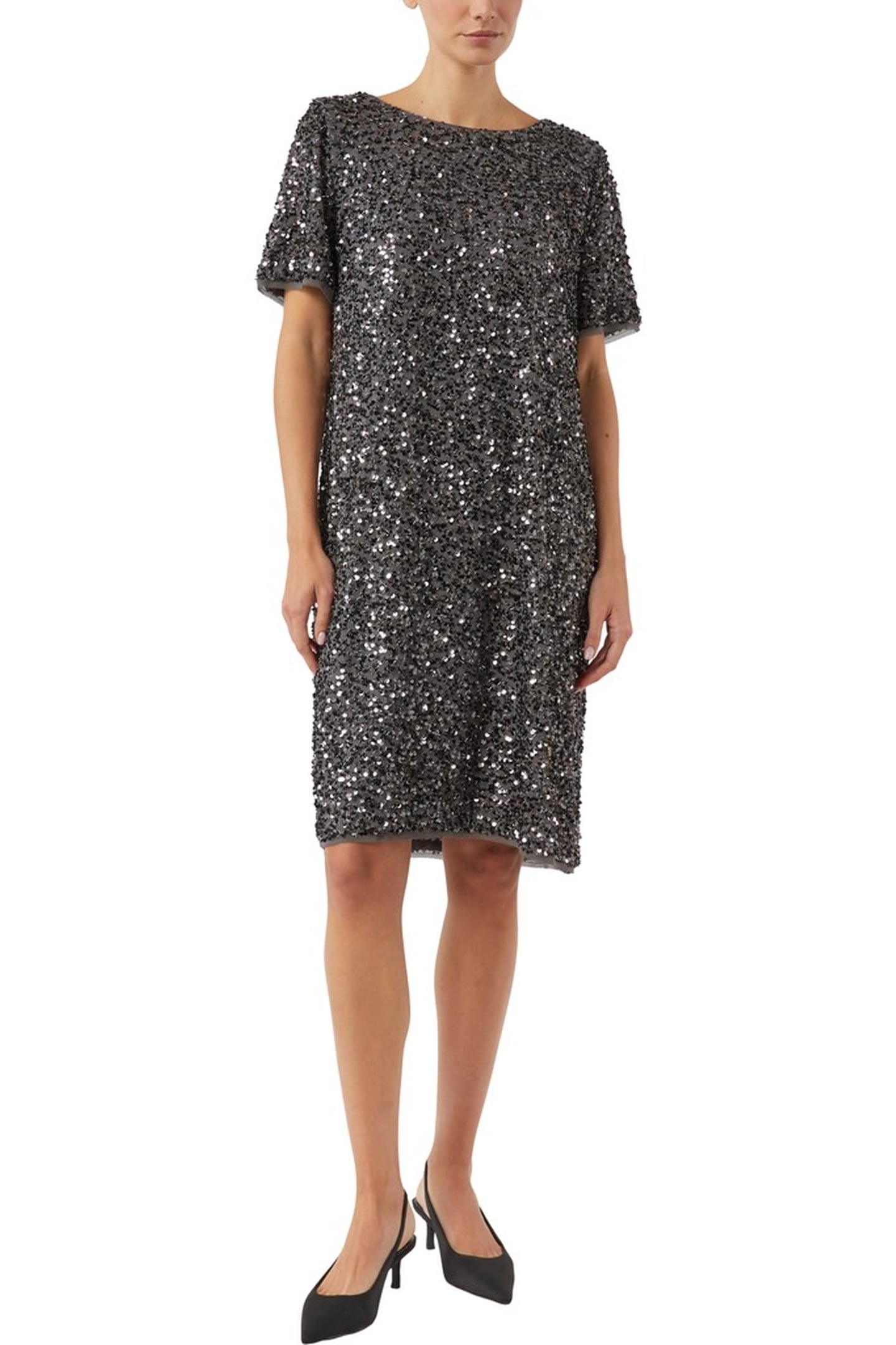 COMMA DRESSES GREY/BLACK 2