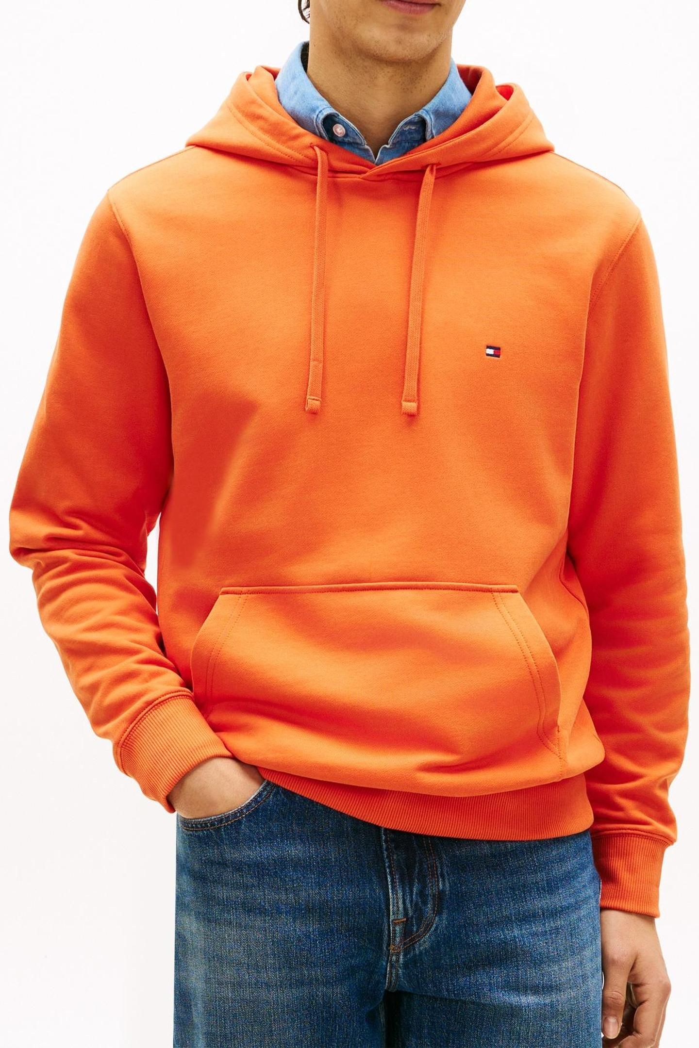 ESSENTIAL TERRY HOODIE BRILLIANT ORANGE 1