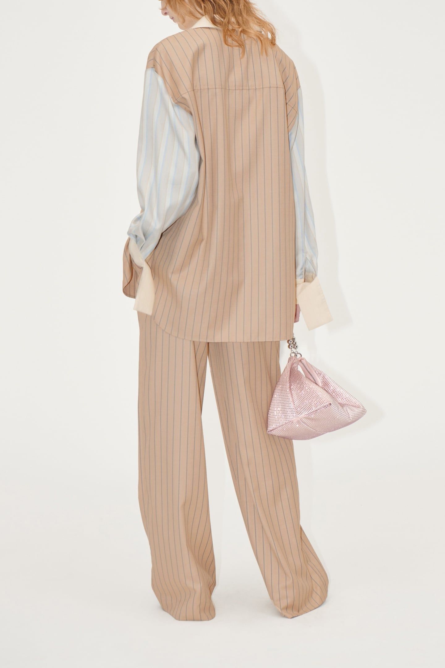 REVERSED WIDE LEG PANTS MULTI STRIPES 4