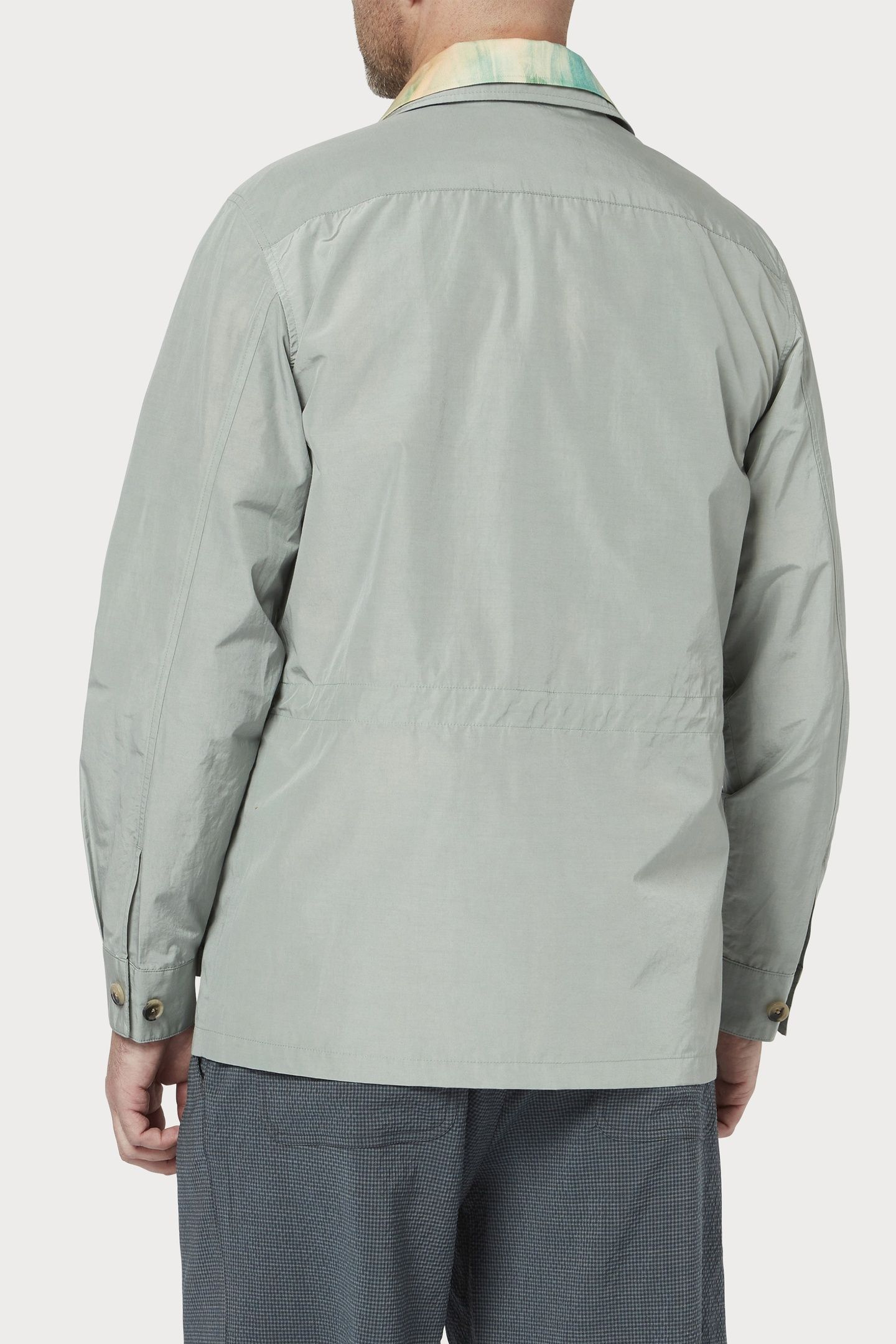 MENS 4PKT CASUAL JKT LT GREYISH GREEN 2