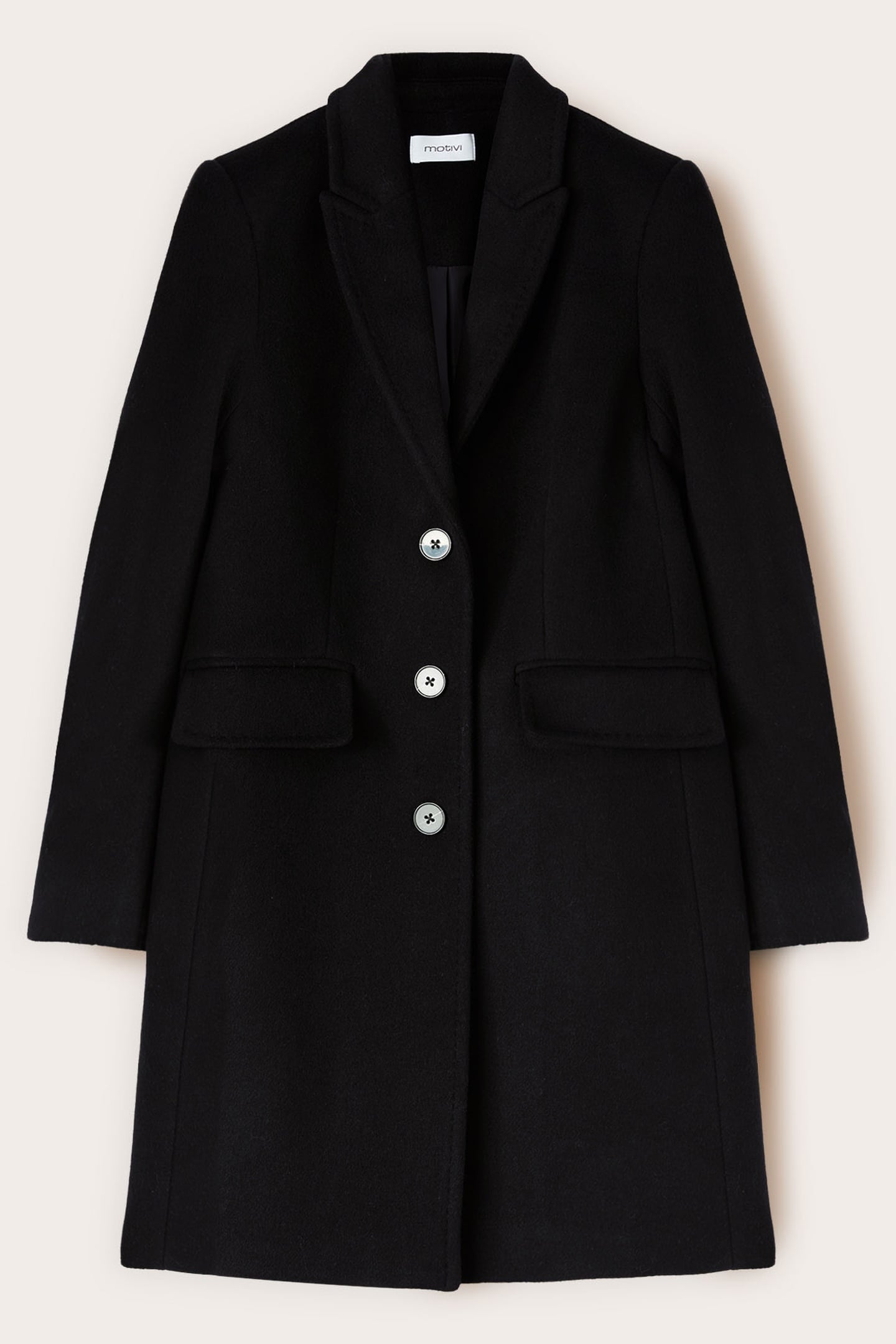 KNITTED WOOL BLEND COAT BLACK 4