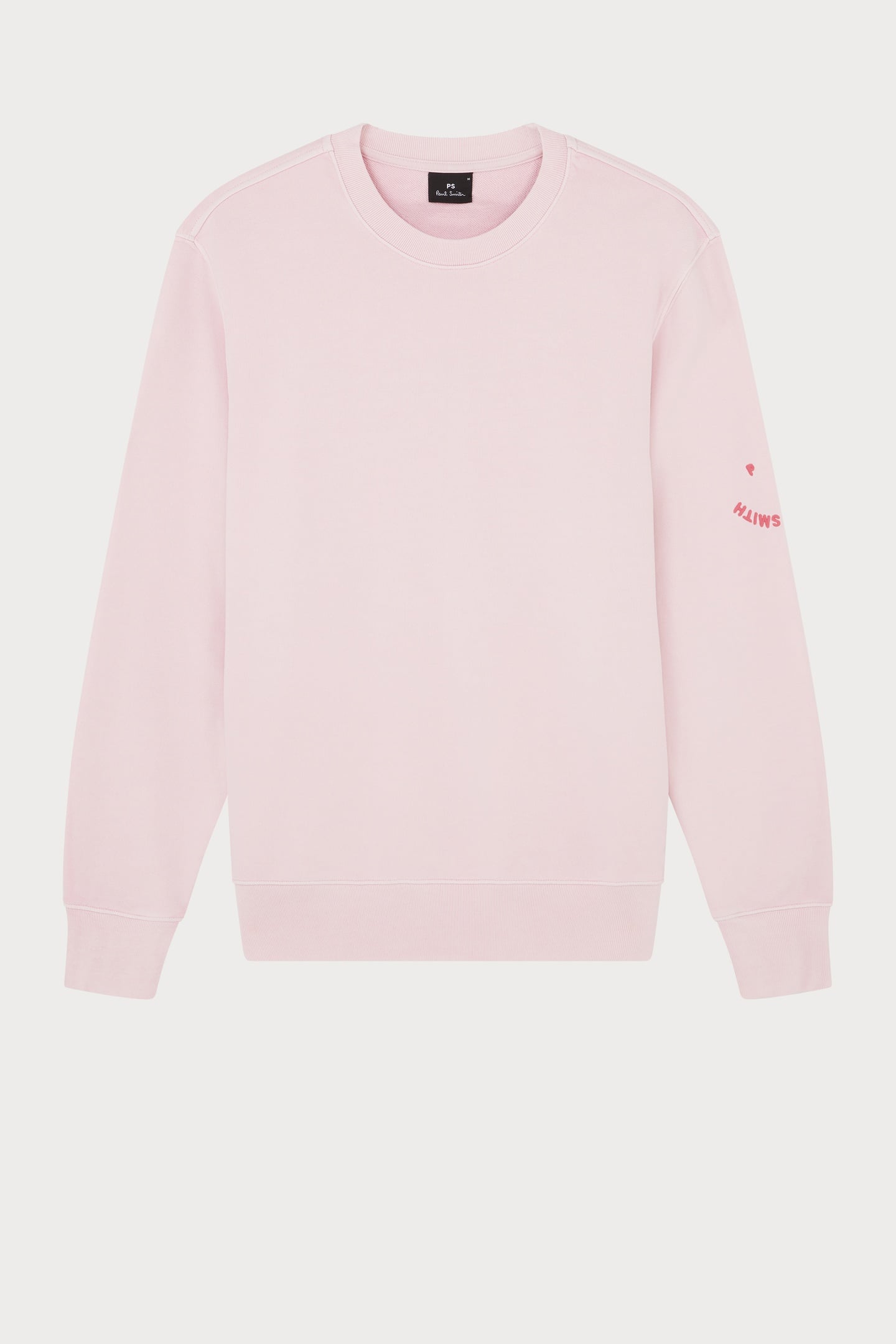 MENS SWEATSHIRT PS HAPPY EMB PINK 1