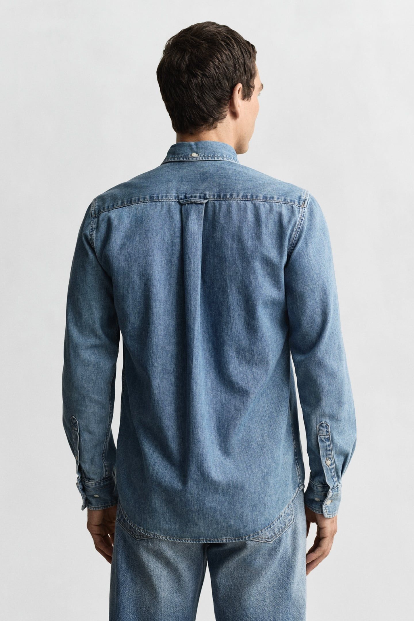 REG DENIM SHIRT SEMI LIGHT BLUE WORN IN 2